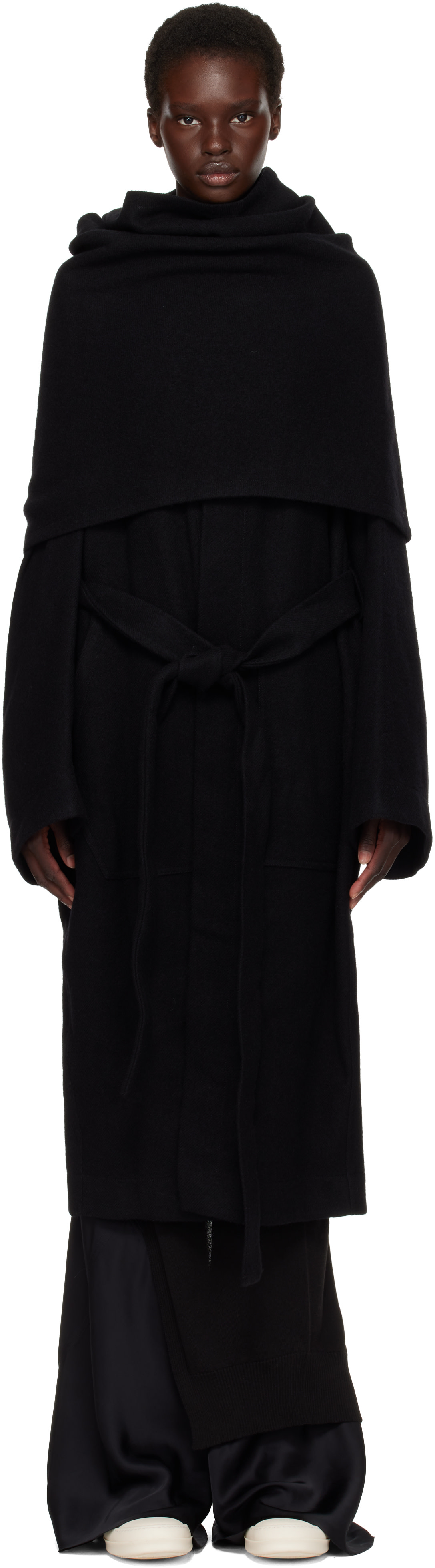Rick Owens - 블랙 타워 대거 가운 코트