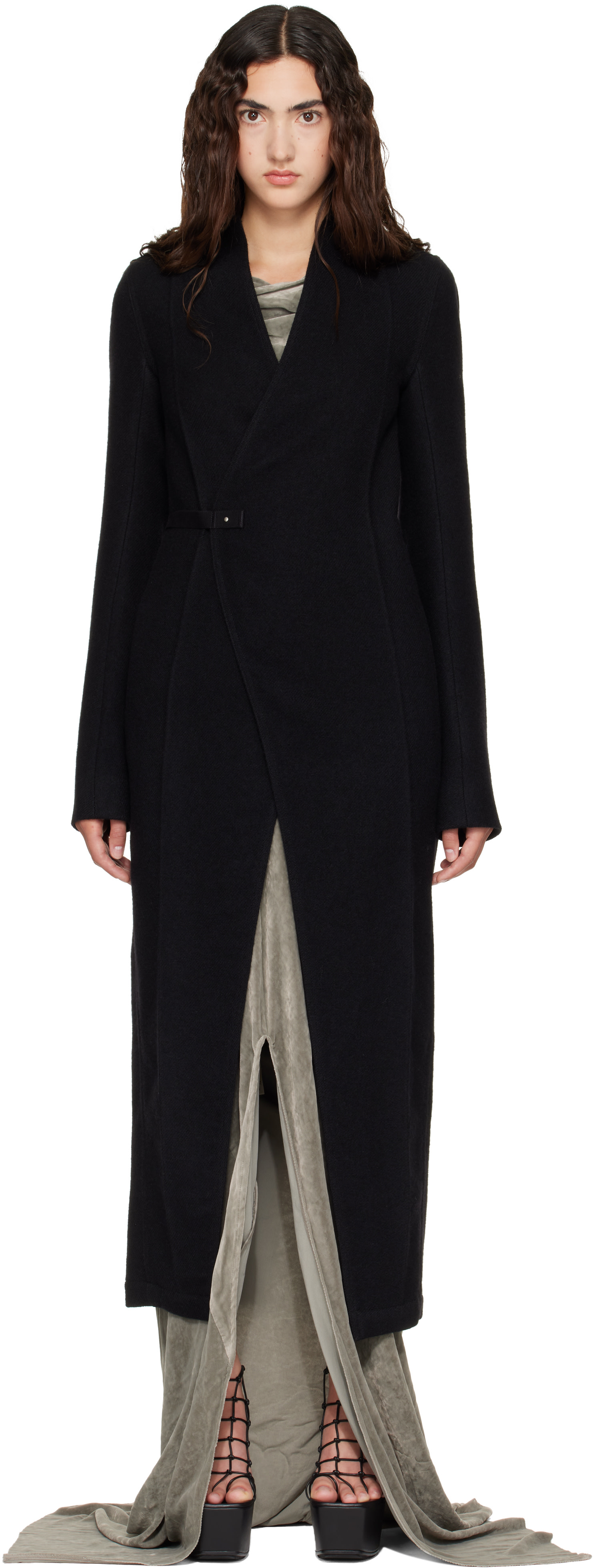 Rick Owens - Manteau Lab noir - Tower