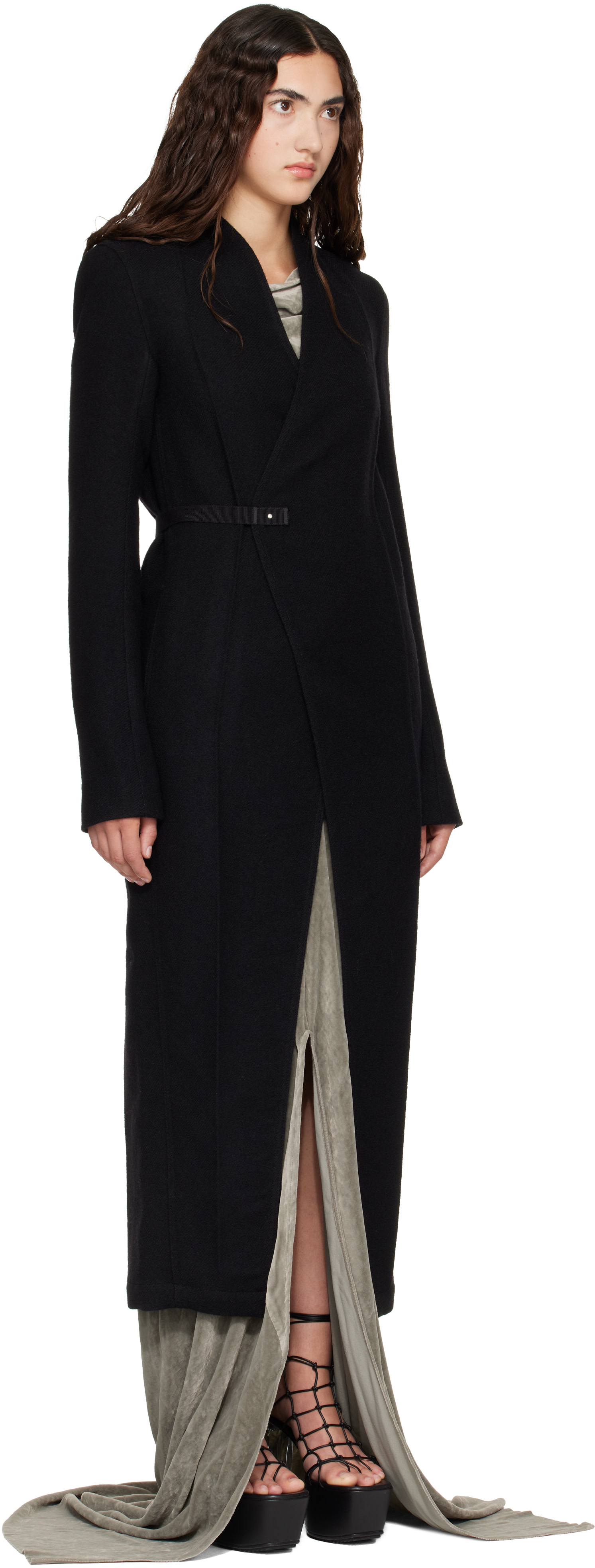 Rick Owens - Manteau Lab noir - Tower