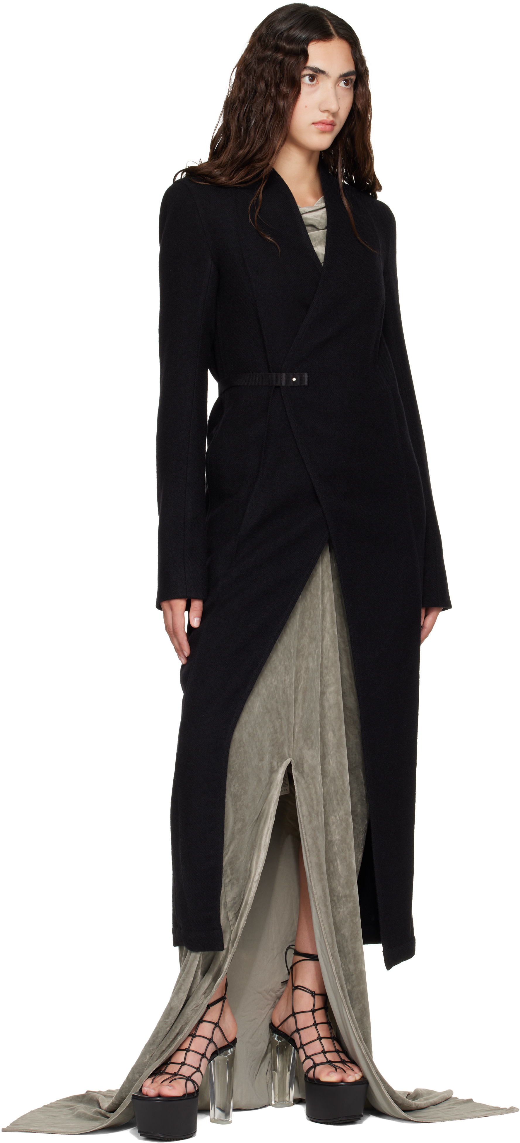 Rick Owens - Manteau Lab noir - Tower