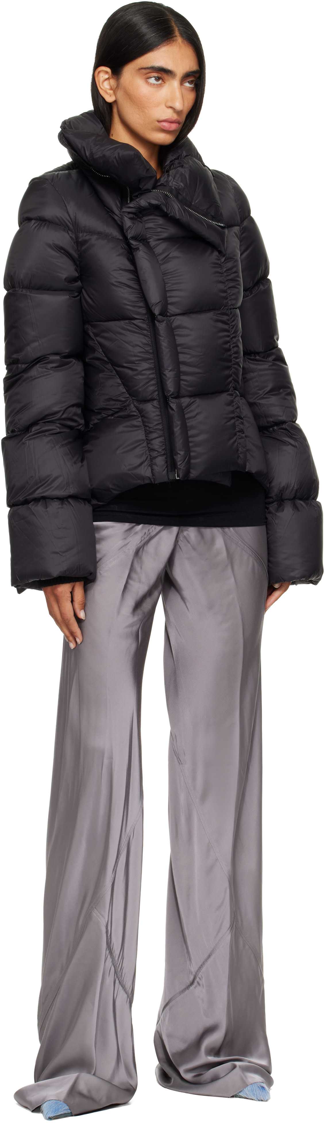 Rick Owens: Black Tower Naska Duvet Down Jacket | SSENSE