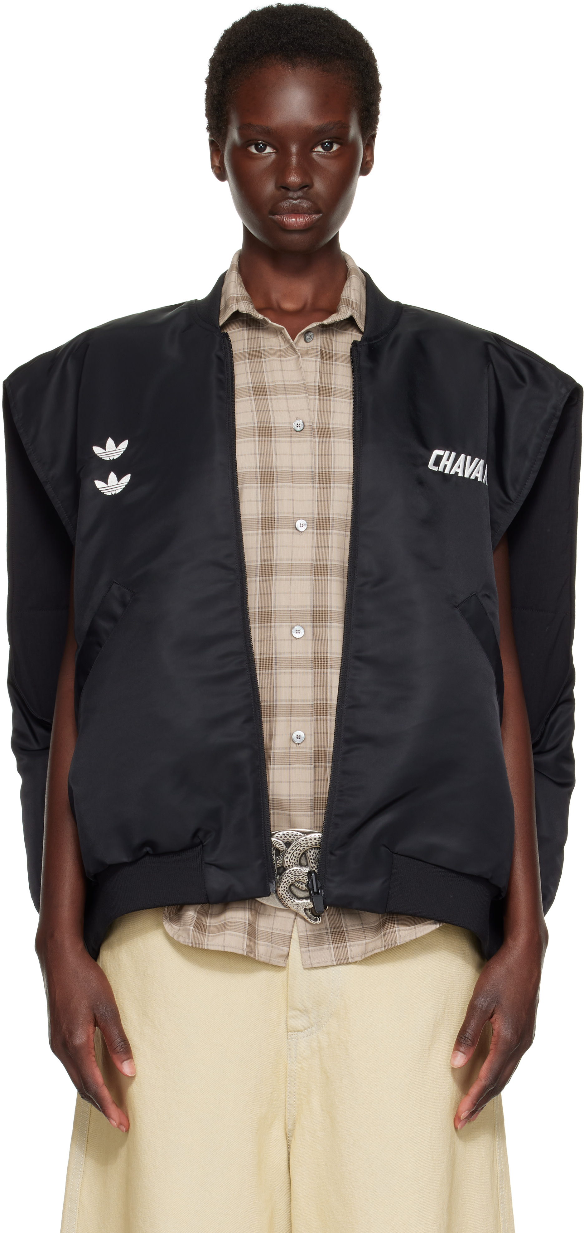 WILLY CHAVARRIA: Black adidas Originals Edition Reversible Padded