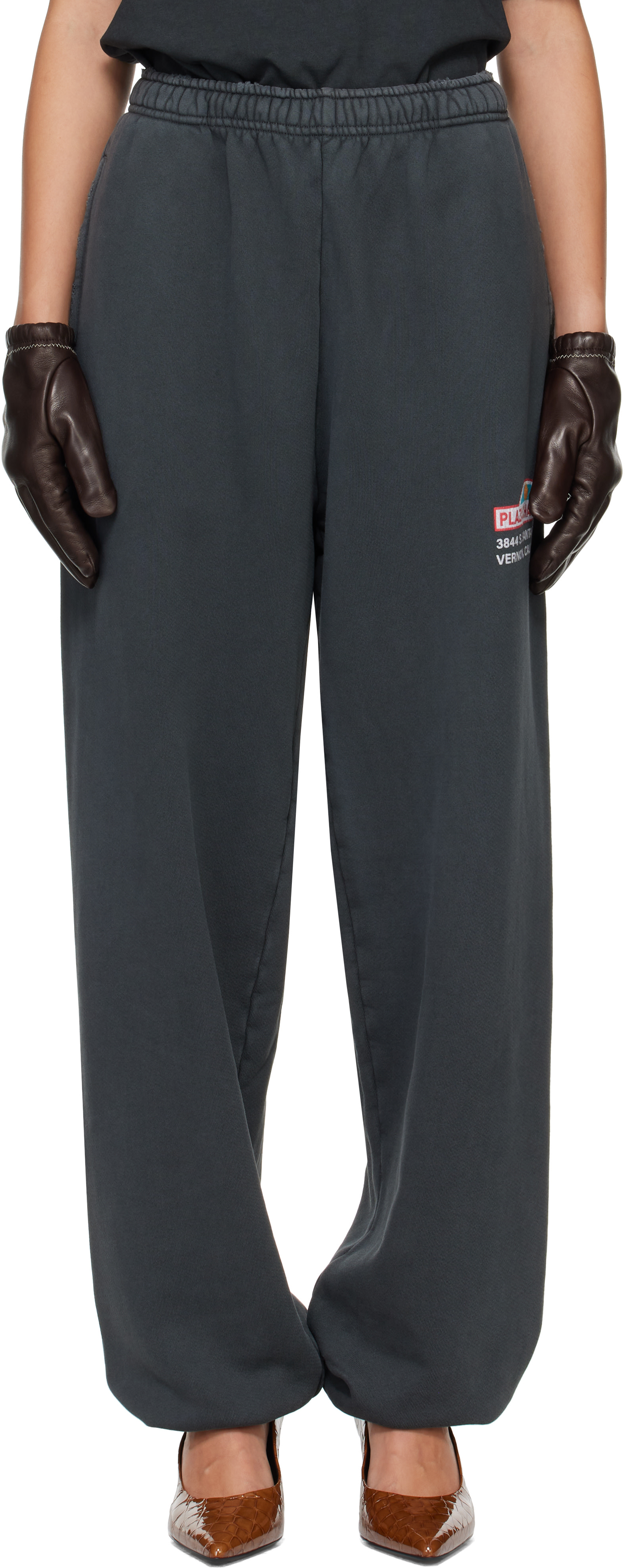 WILLY CHAVARRIA: Gray 'Plaza Chavarria' Sweatpants | SSENSE