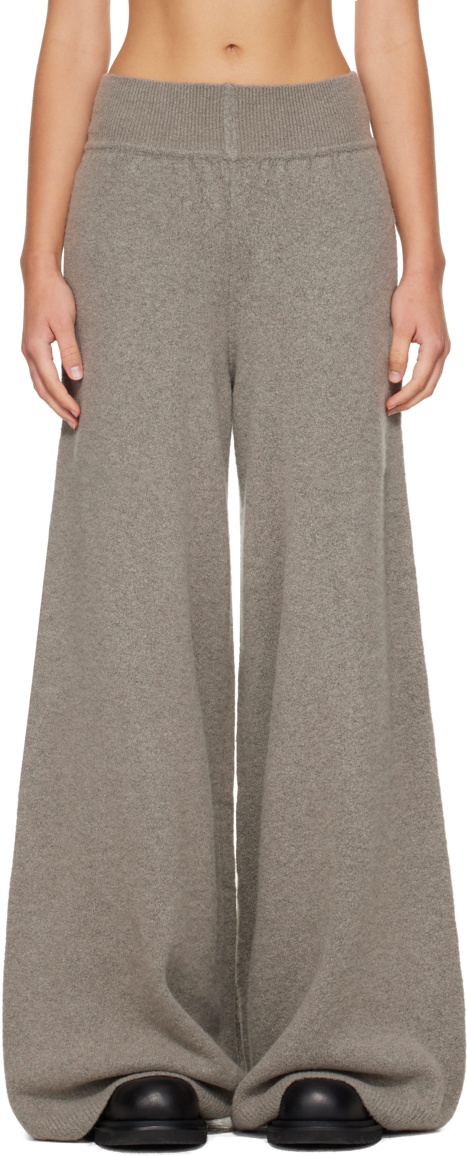 Rick Owens: Gray Tower Loose Lounge Pants | SSENSE