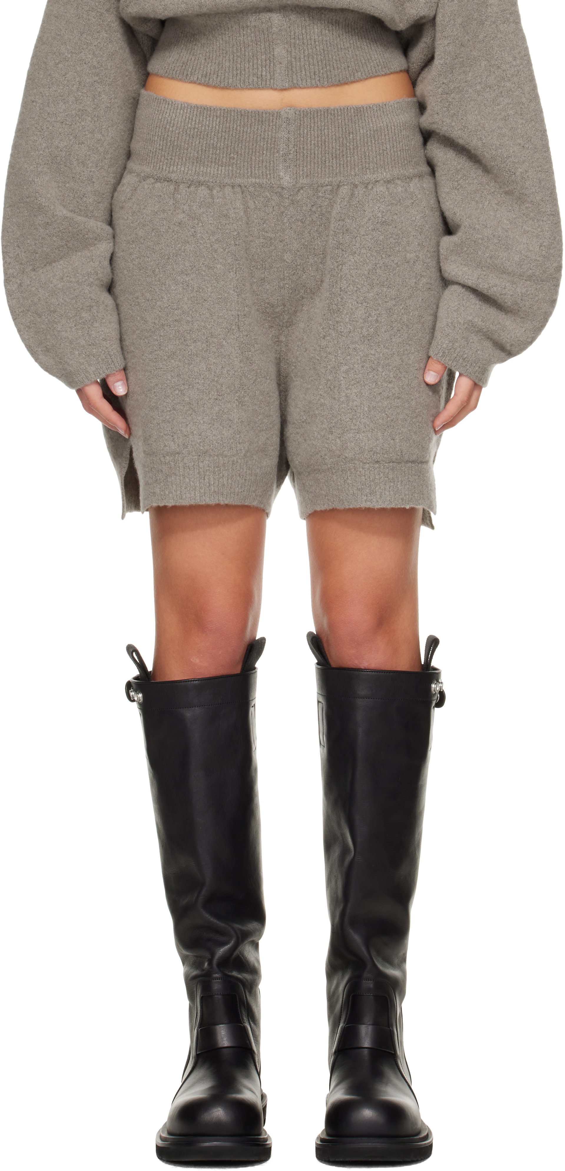 Rick Owens - Short gris en cachemire - Tower