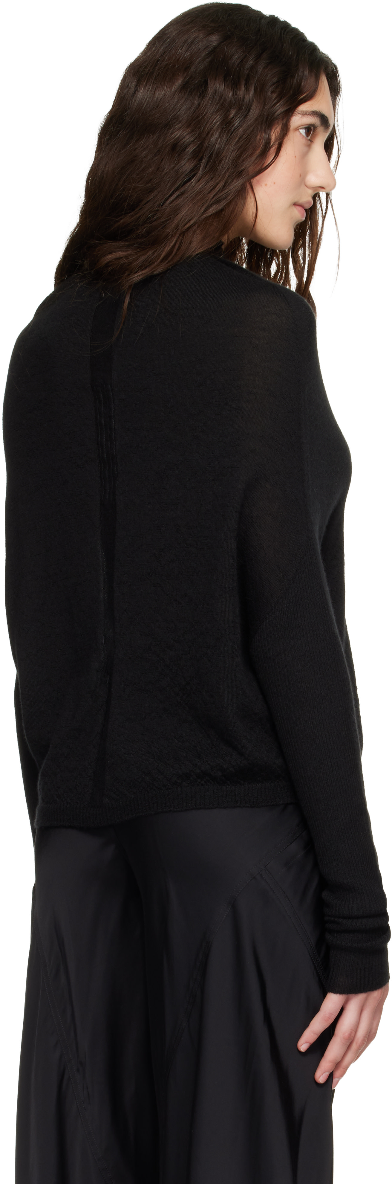 Rick Owens - Pull à manches longues Crater noir - Tower