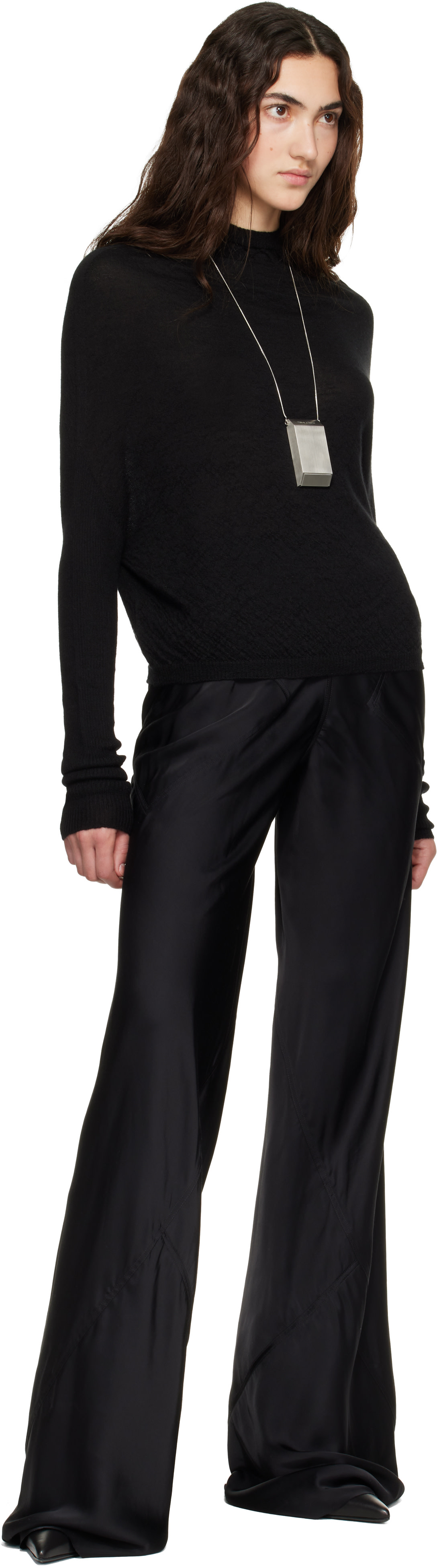 Rick Owens - Pull à manches longues Crater noir - Tower
