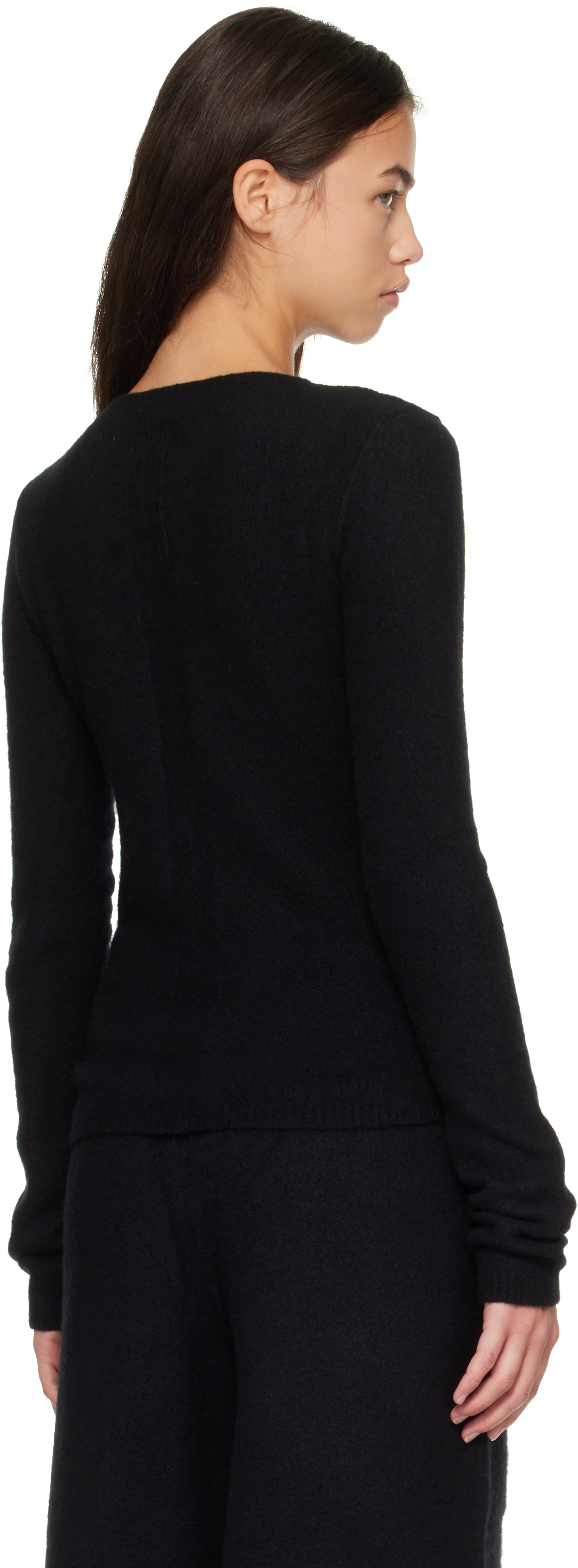Rick Owens - Pull à manches longues ajusté noir - Tower