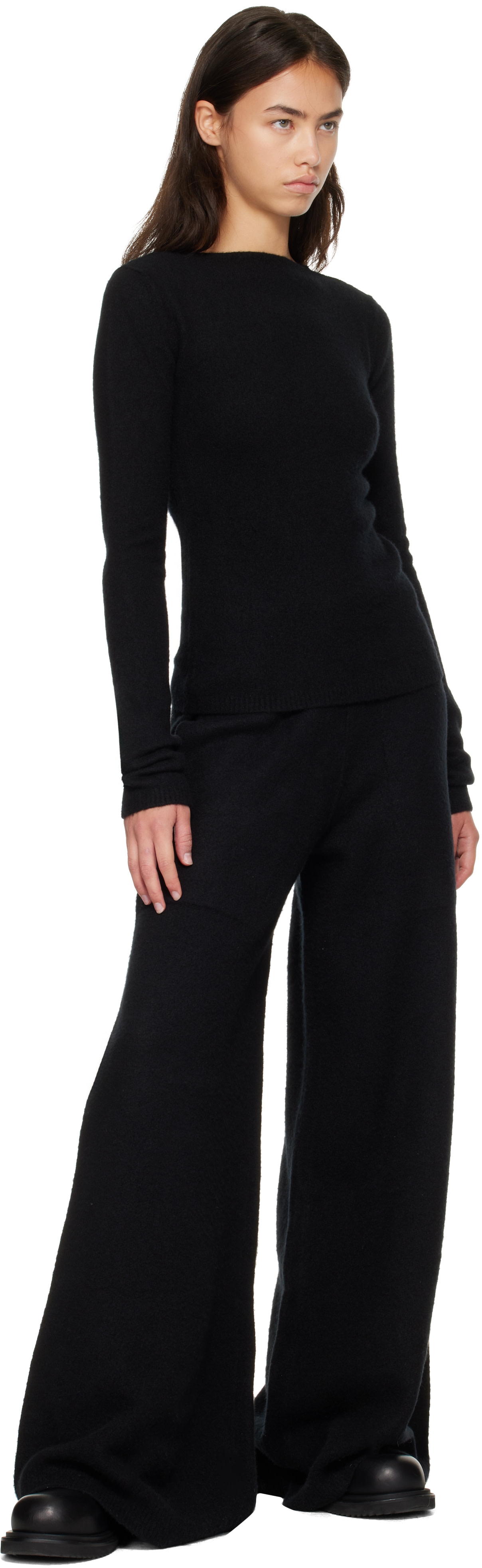 Rick Owens - Pull à manches longues ajusté noir - Tower