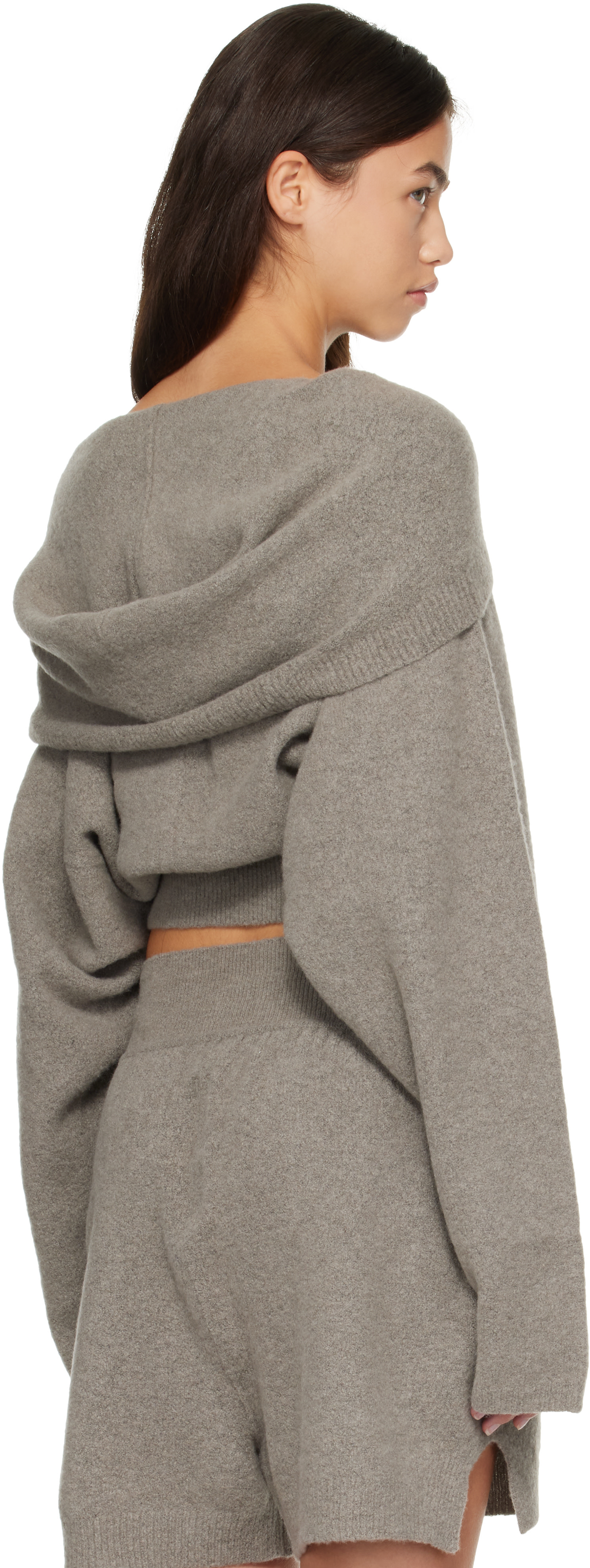 Rick Owens - Pull à capuche gris - Tower