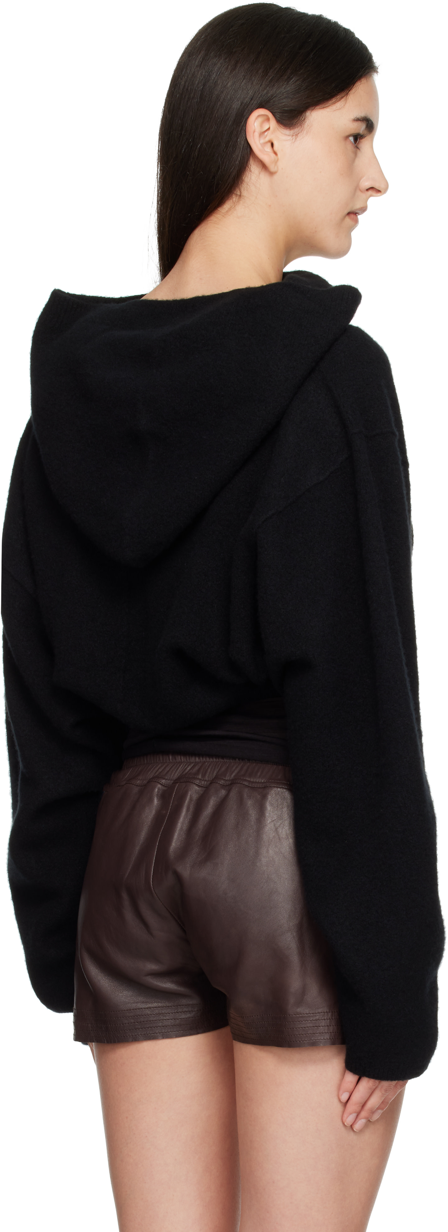Rick Owens - Pull à capuche noir - Tower