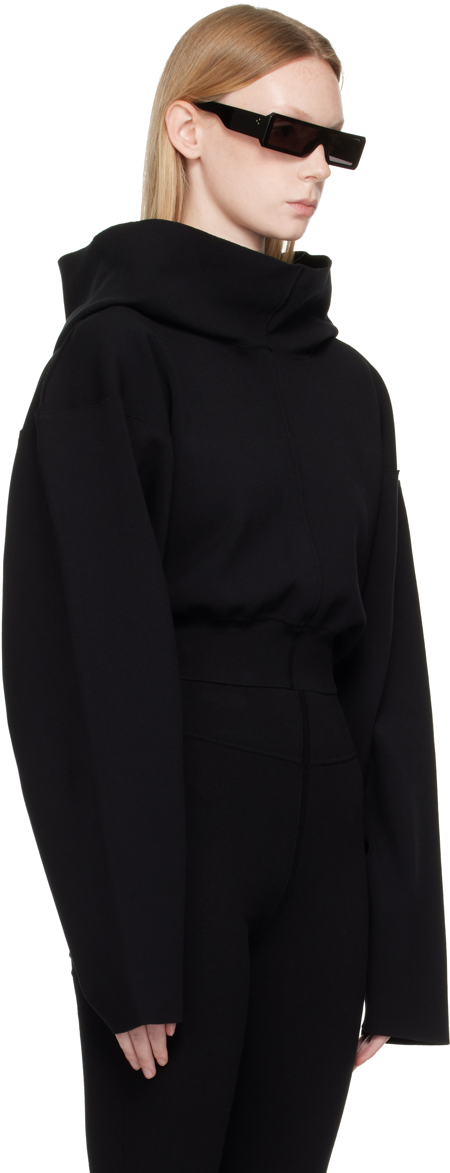 Rick Owens - Black Tower Pull Hoodie
