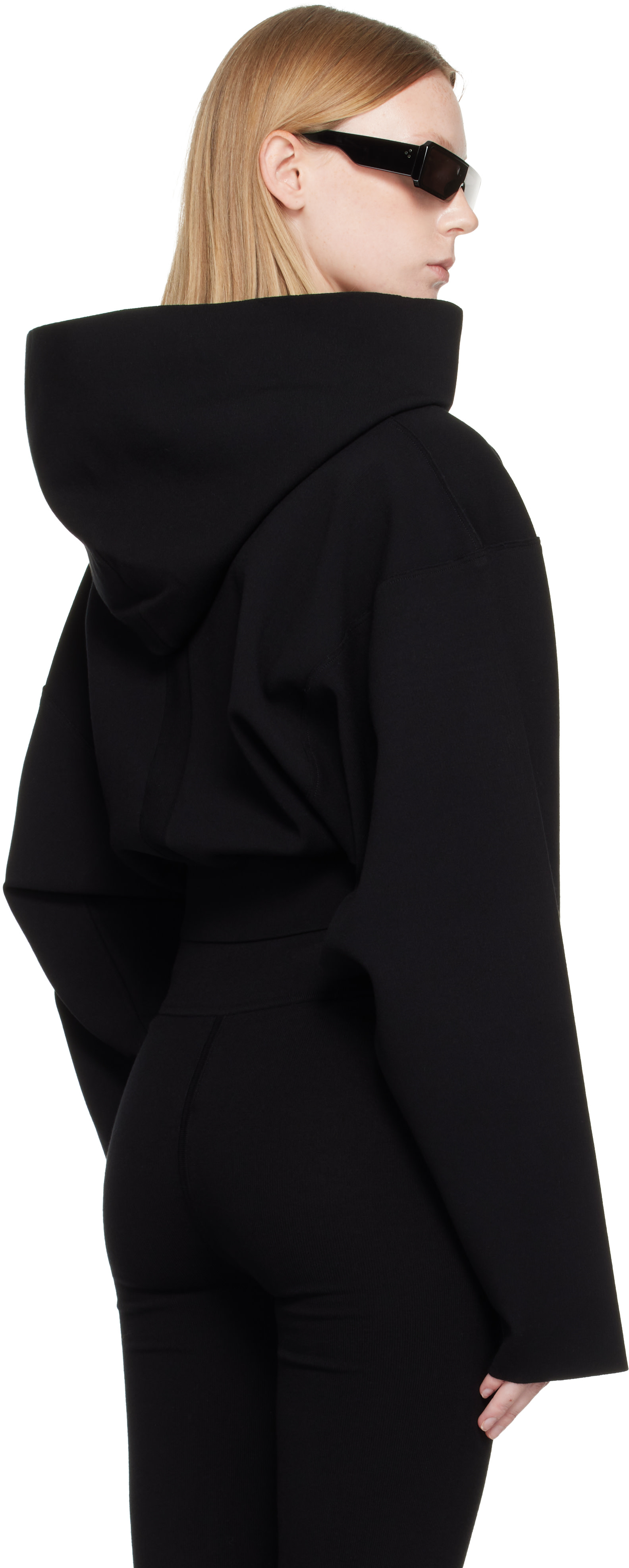 Rick Owens - Pull à capuche noir - Tower