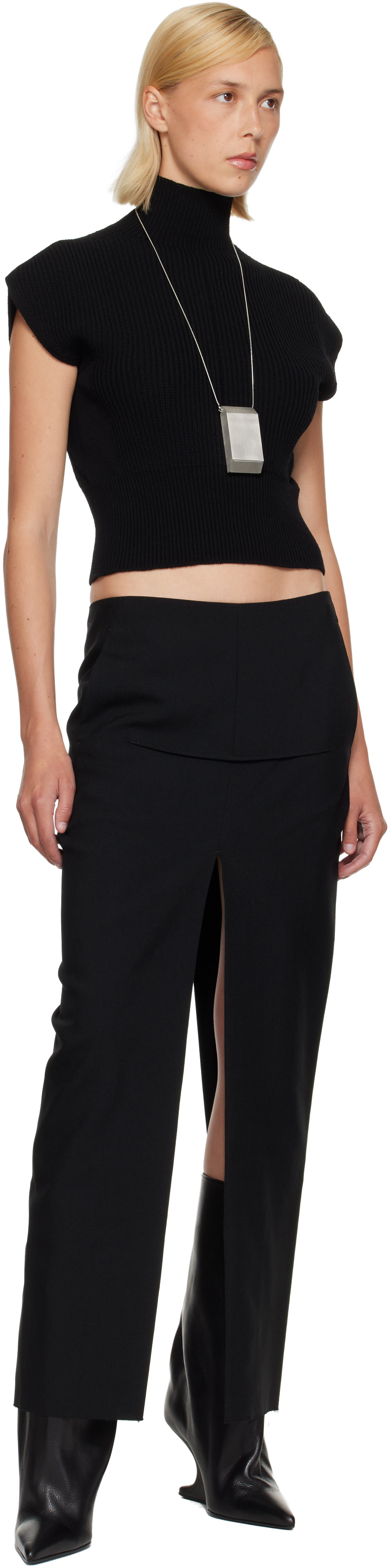Rick Owens - Col roulé sans manches noir - Tower