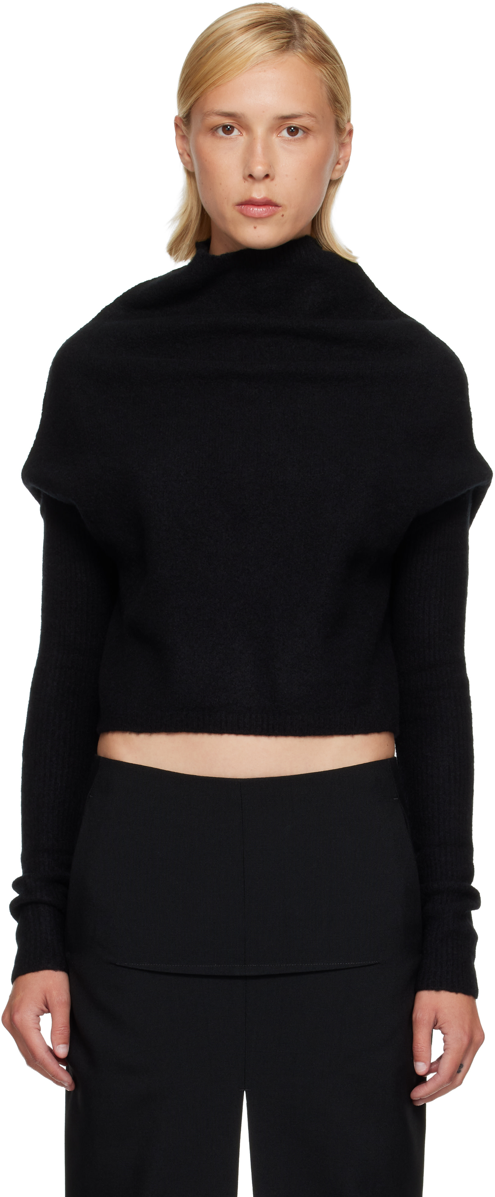 Rick Owens - Pull à manches longues Crater noir - Tower