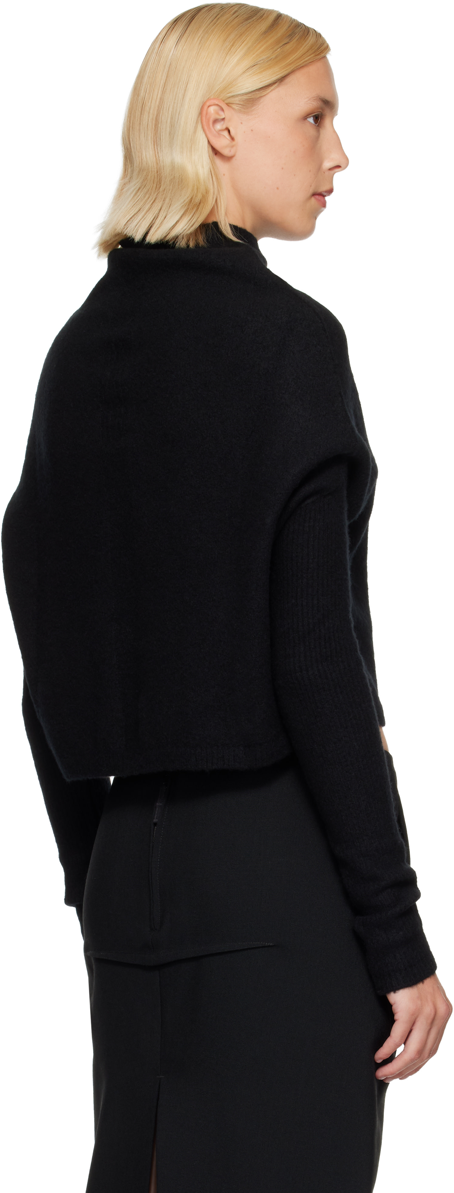 Rick Owens - Pull à manches longues Crater noir - Tower