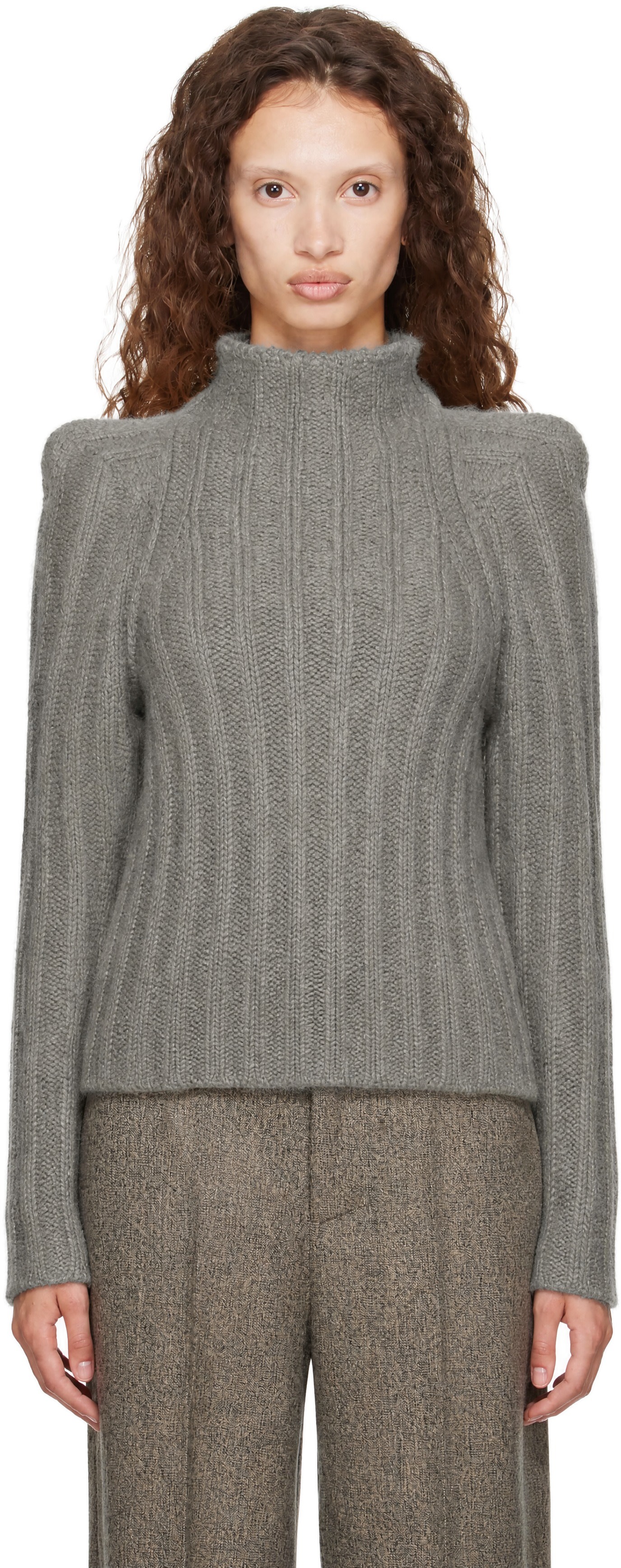 Rick Owens - Pull écourté Con gris - Tower