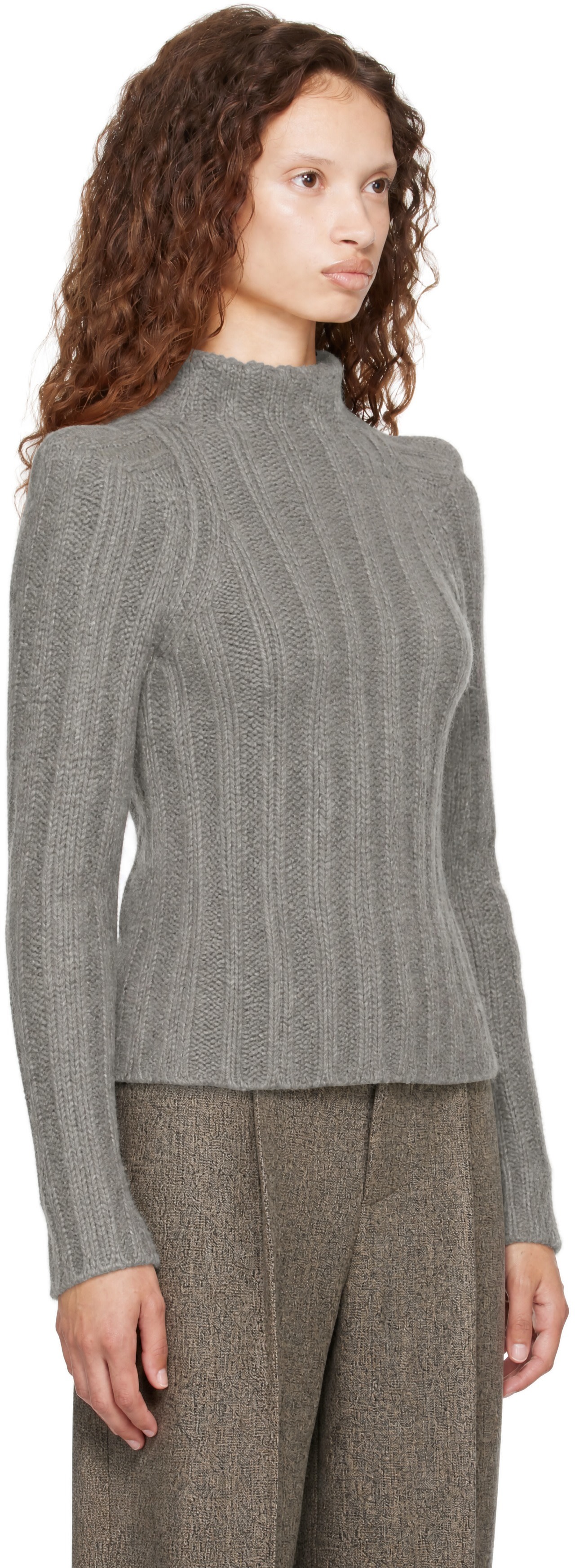 Rick Owens - Pull écourté Con gris - Tower