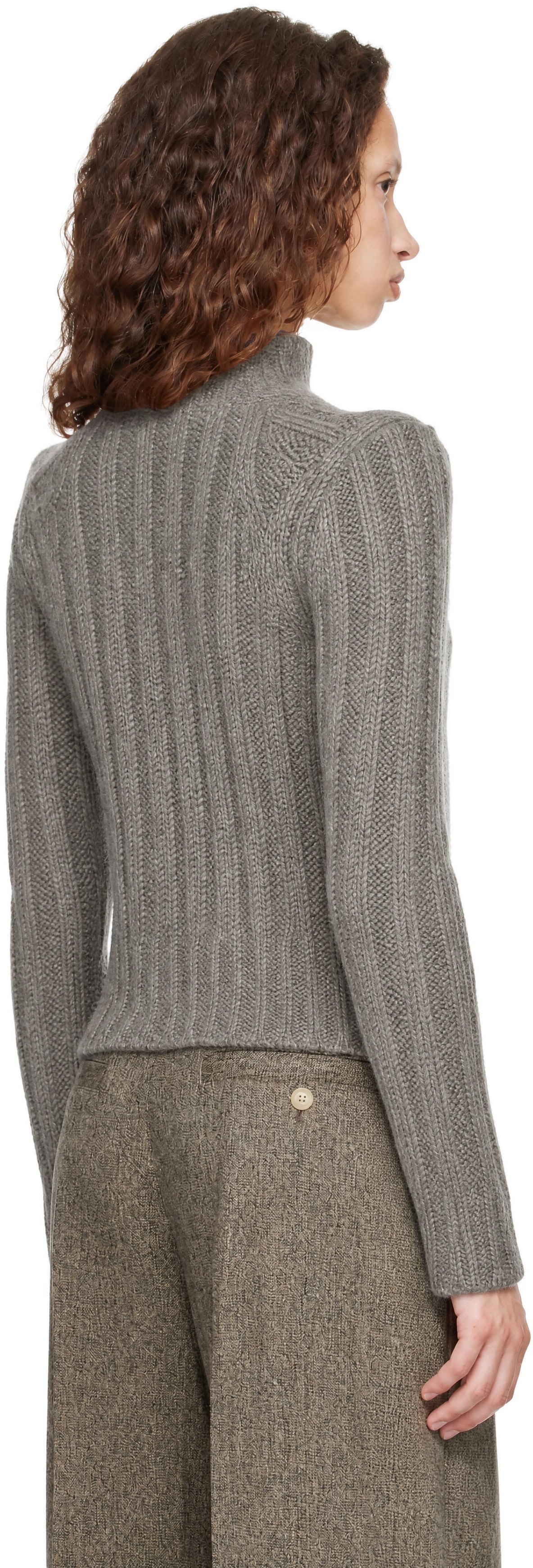 Rick Owens - Pull écourté Con gris - Tower