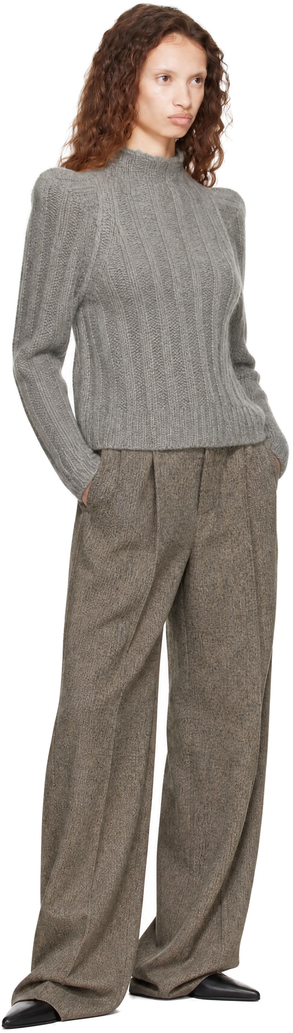 Rick Owens - Pull écourté Con gris - Tower