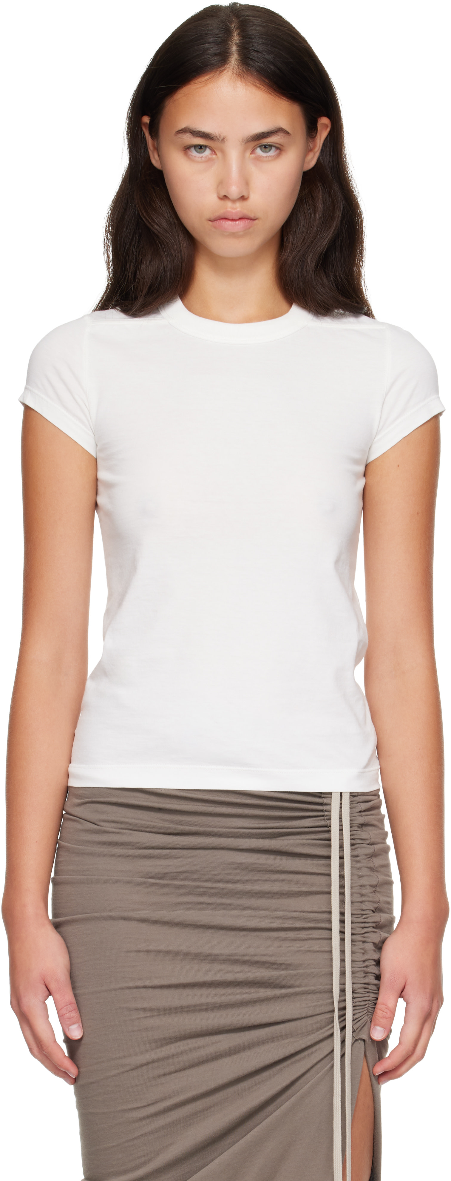 Rick Owens トップス Rick Owens: Off-White Tower Cropped Level T-shirt | SSENSE