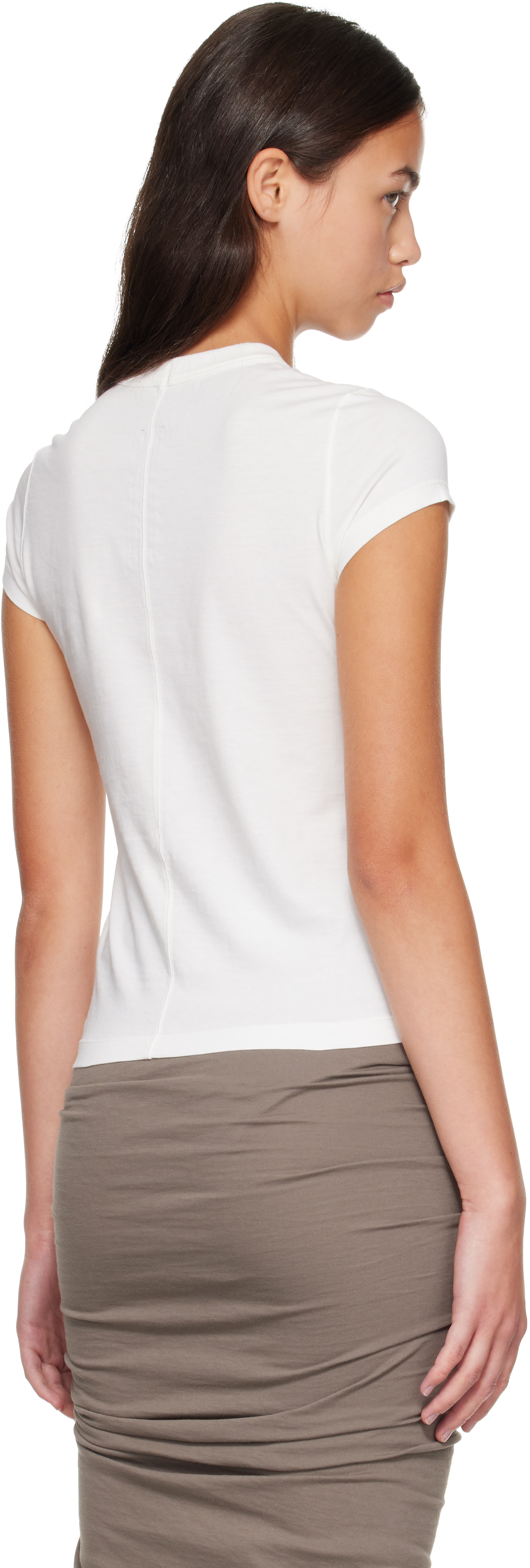 Rick Owens: Off-White Tower Cropped Level T-shirt | SSENSE