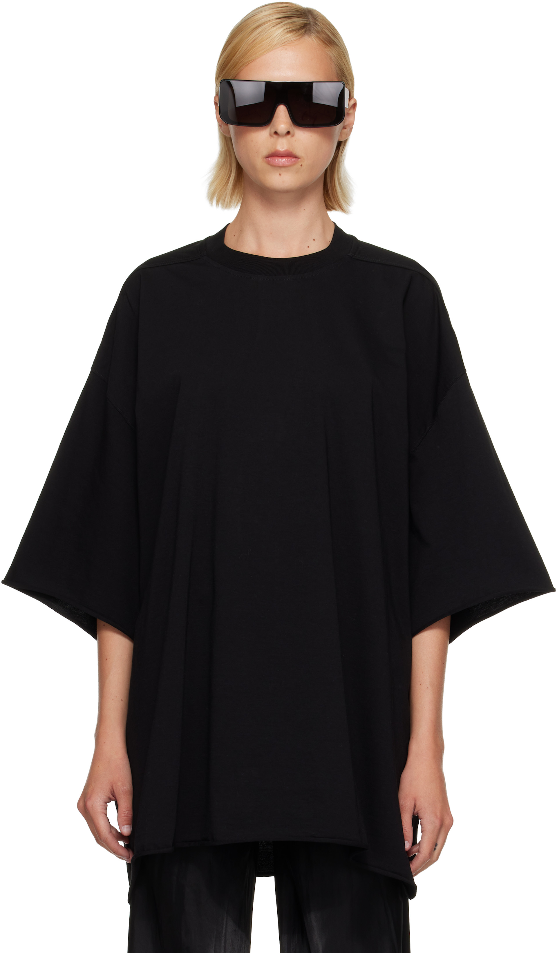 Rick Owens: Black Tower Tommy T-shirt | SSENSE Canada