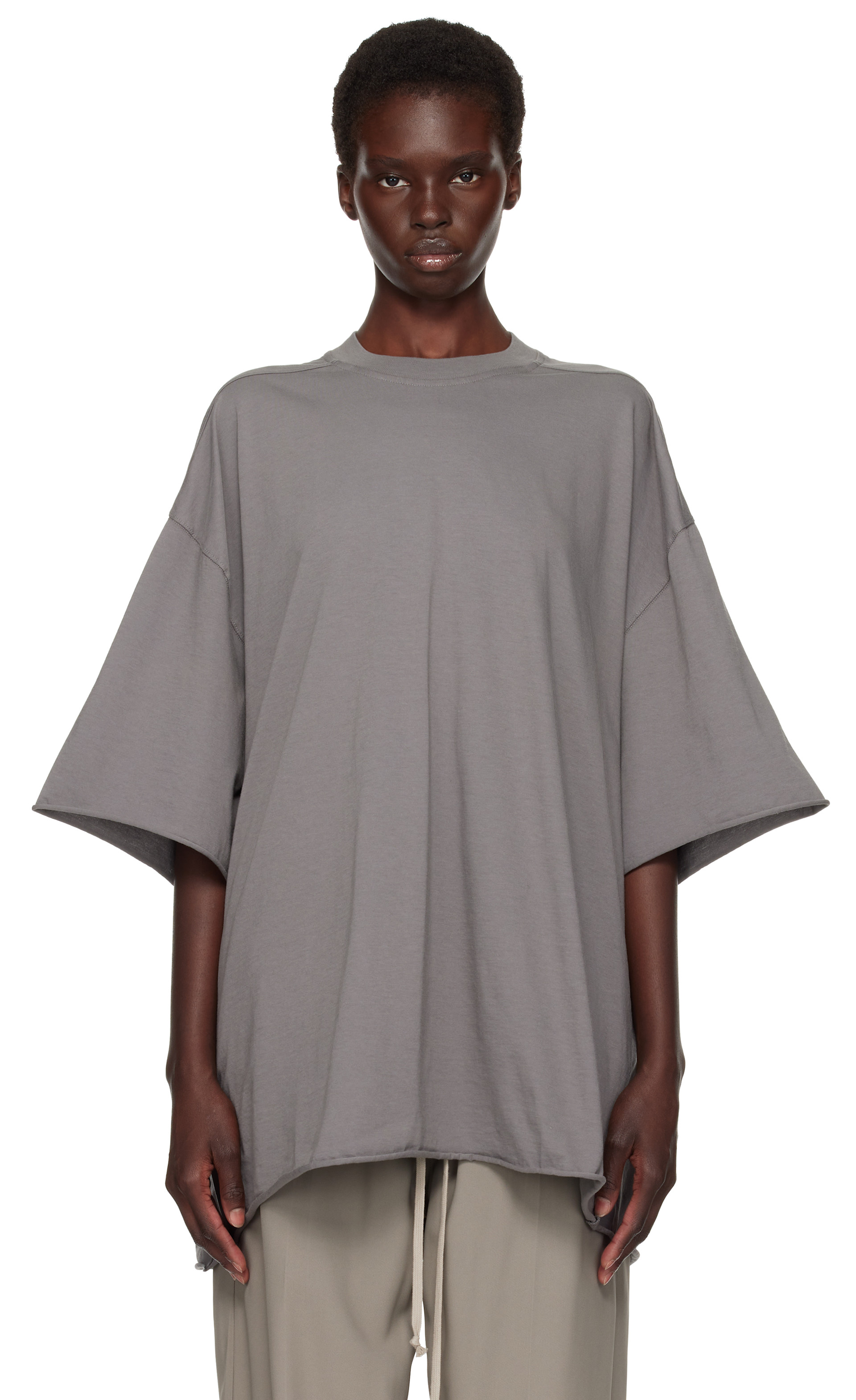 Rick Owens: グレー Tower Tommy Tシャツ | SSENSE 日本