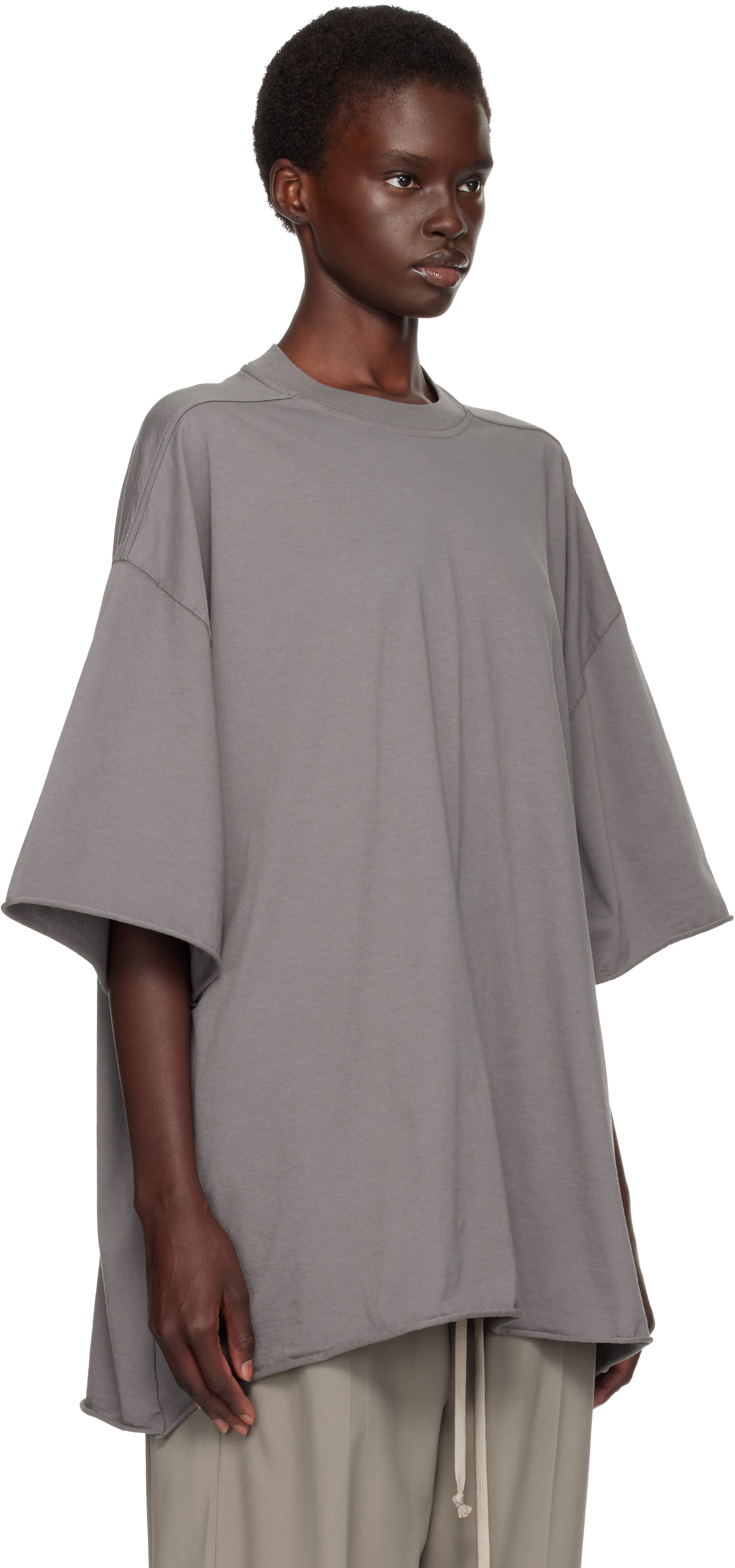 Rick Owens: グレー Tower Tommy Tシャツ | SSENSE 日本