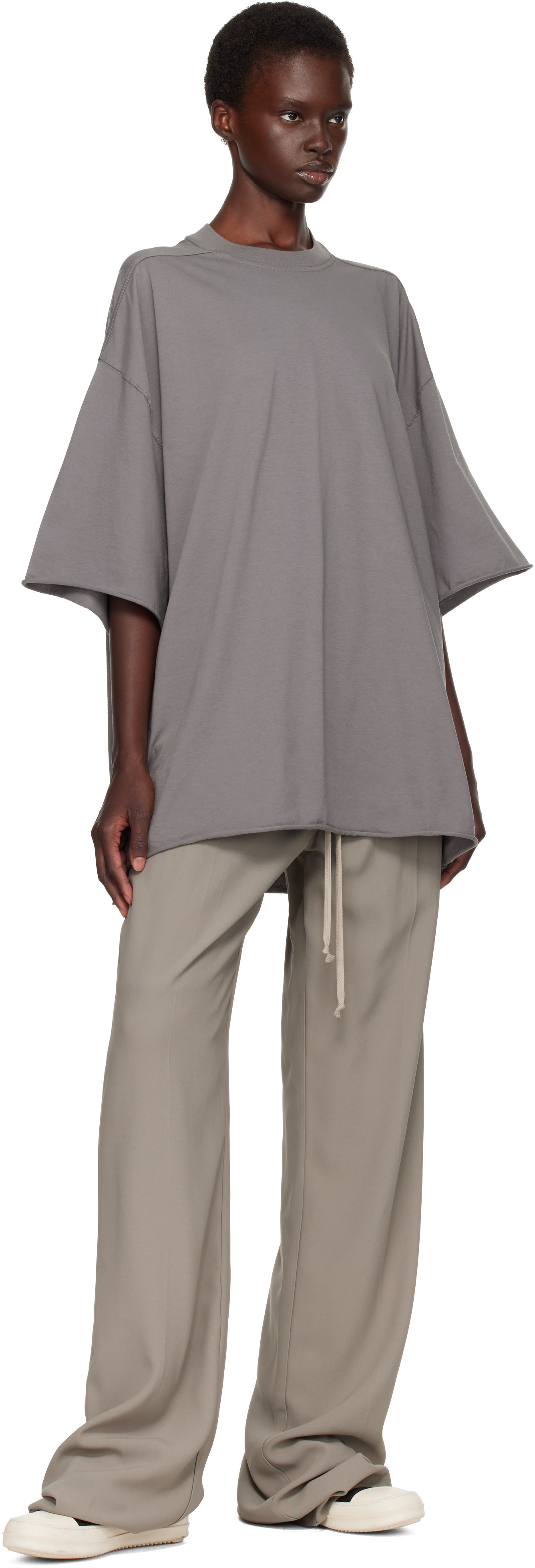 Rick owens 22ss カットソー　Dust 確実正規品 Rick Owens: グレー Tower Tommy Tシャツ | SSENSE 日本