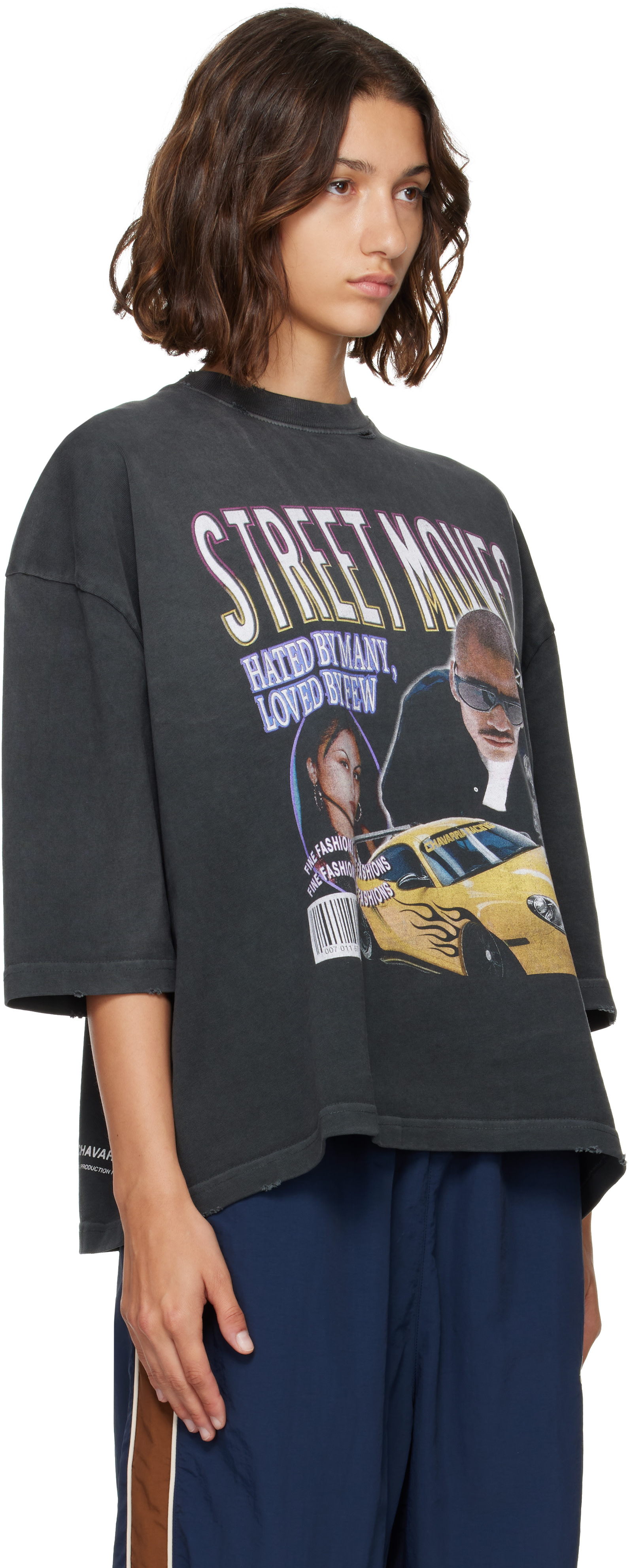 WILLY CHAVARRIA: Black 'Street Moves' Buffalo T-shirt | SSENSE