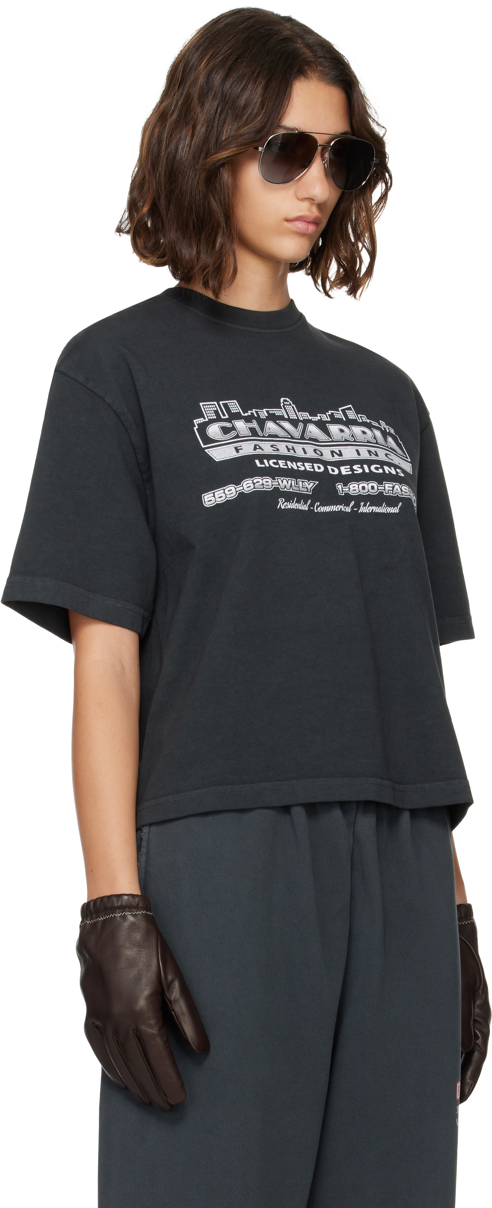 WILLY CHAVARRIA: Black 'Chavarria Licensed Designs' Brava T-shirt
