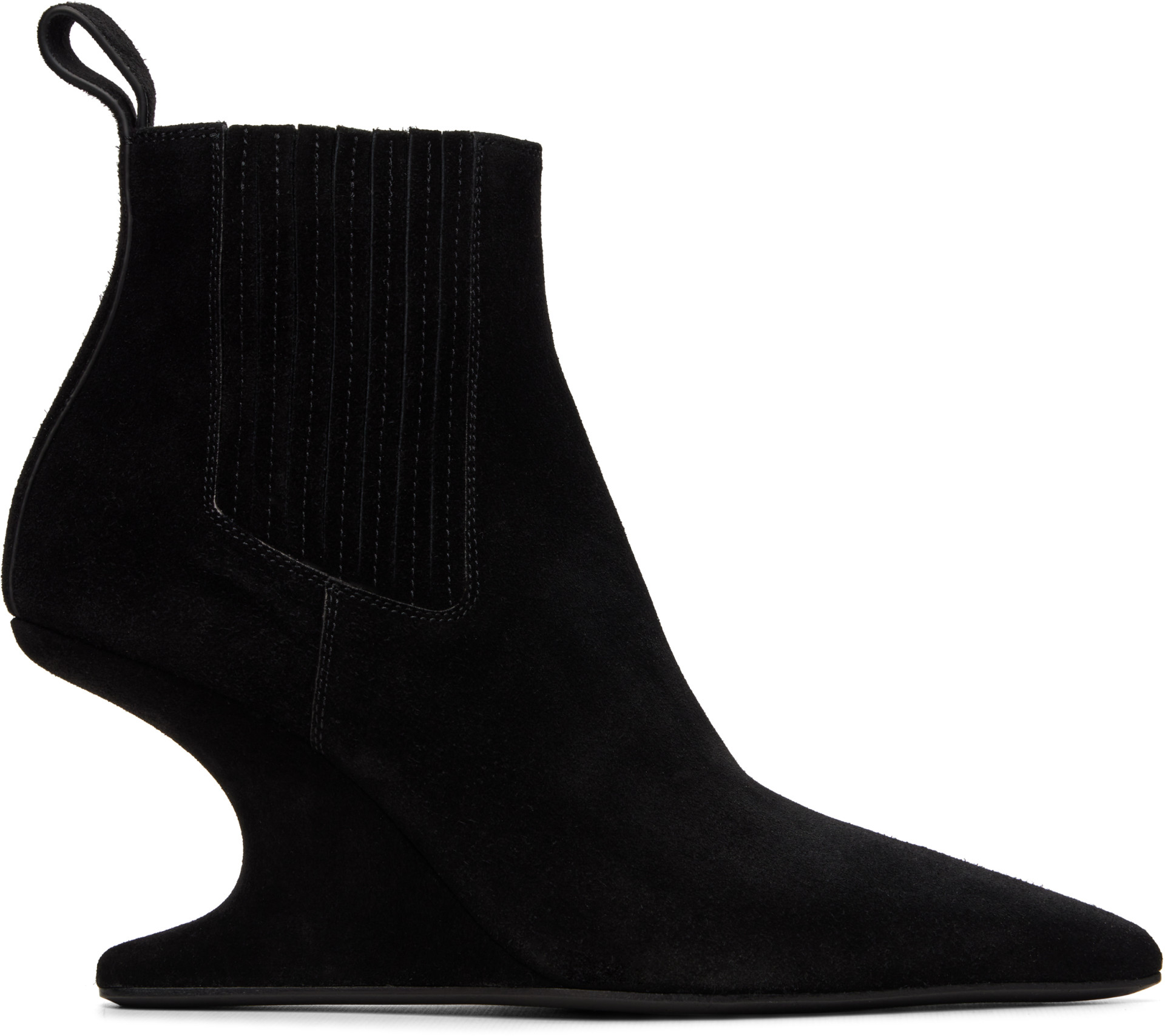 Rick Owens - 블랙 타워 캔틸레버 8 샤프 앵클 부츠