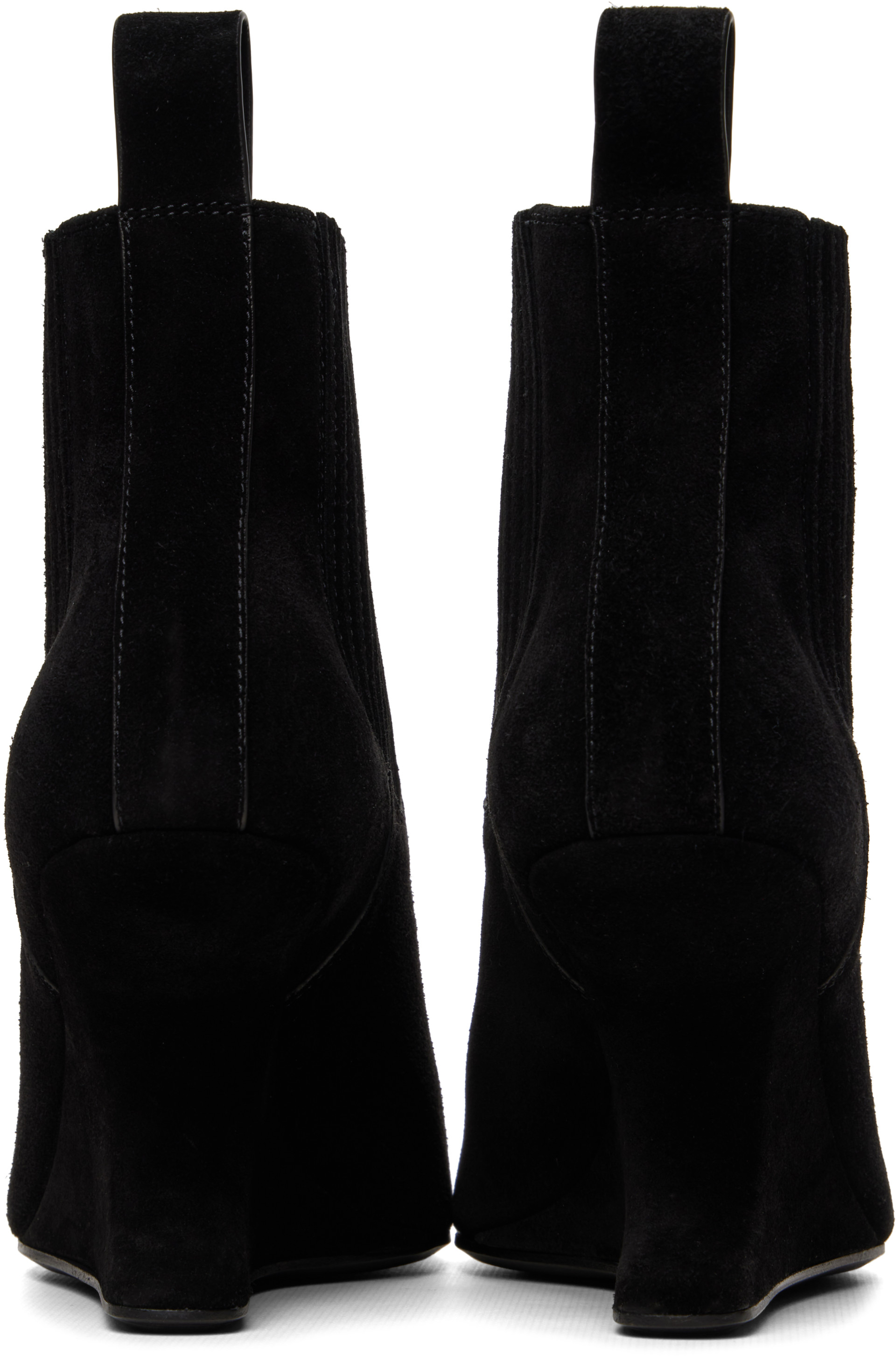 Rick Owens - 블랙 타워 캔틸레버 8 샤프 앵클 부츠
