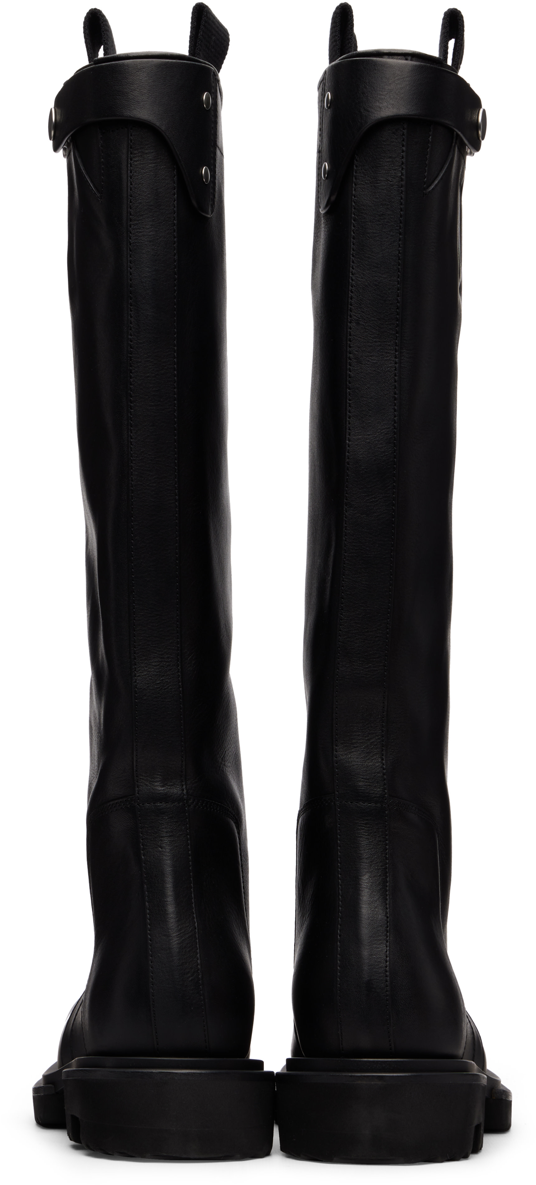 Rick Owens: ブラック Tower Knee Pull-On Gabe ニーハイブーツ