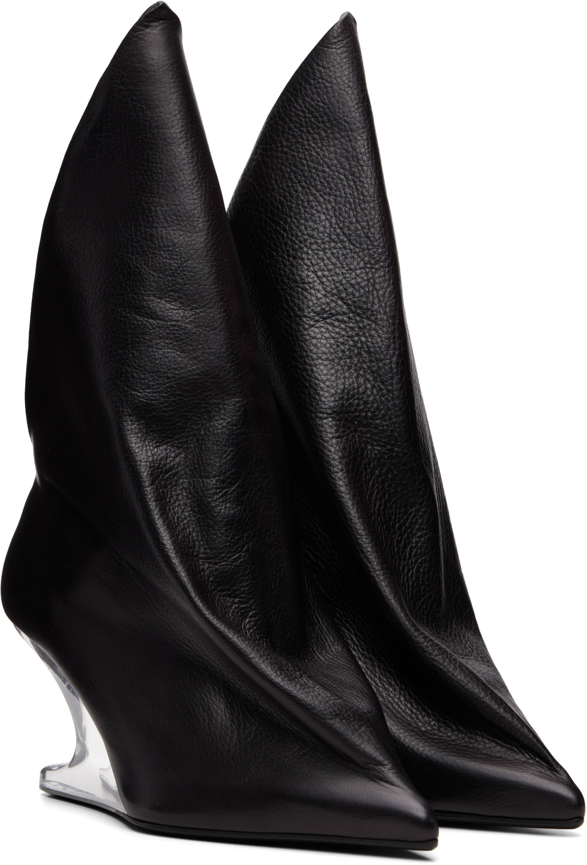 Rick Owens - Bottes à talon Strutter Taco 8 noires - Tower