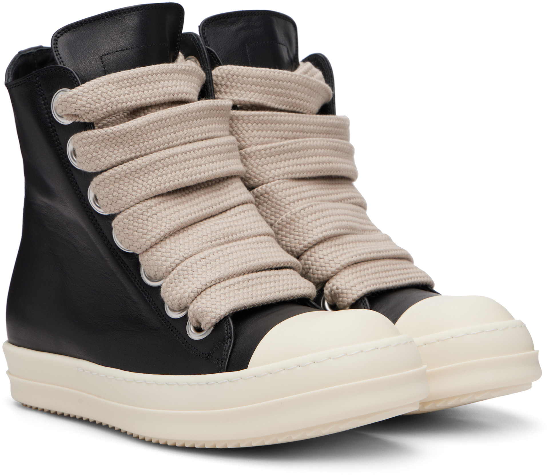 Rick Owens: Black Tower Jumbolace Sneaks Sneakers | SSENSE