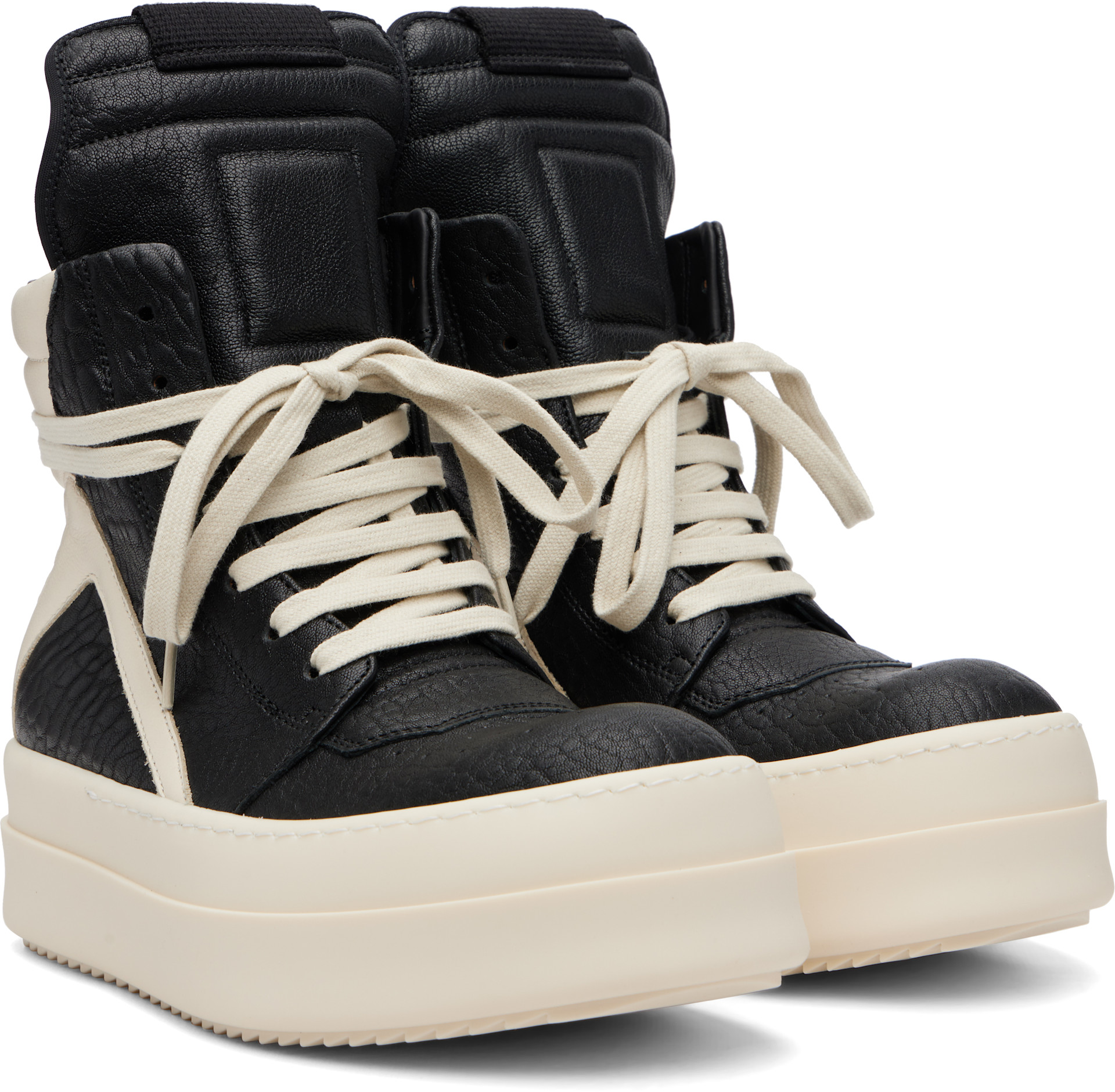 靴 Rick Owens geobasket megabumper Rick Owens: Black & Off-White Temple Mega Bumper Geobasket