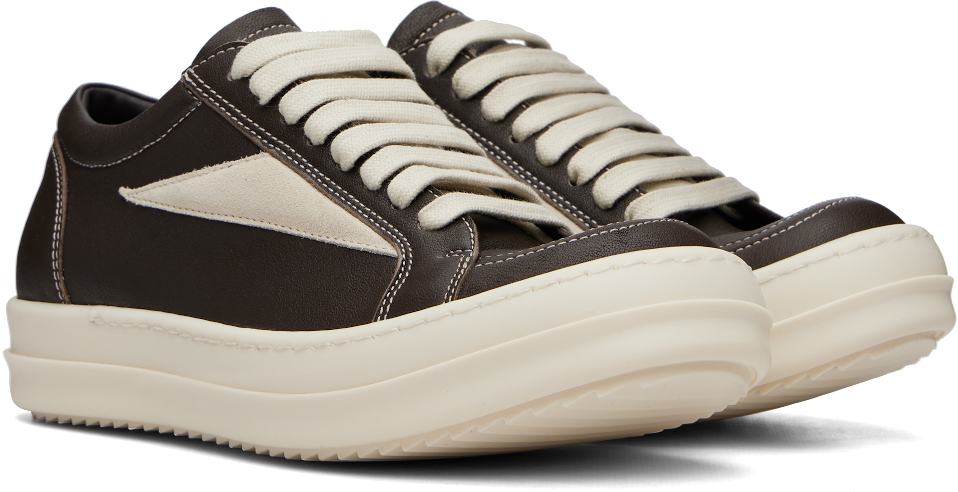 Rick Owens - Baskets rétro brunes - Tower