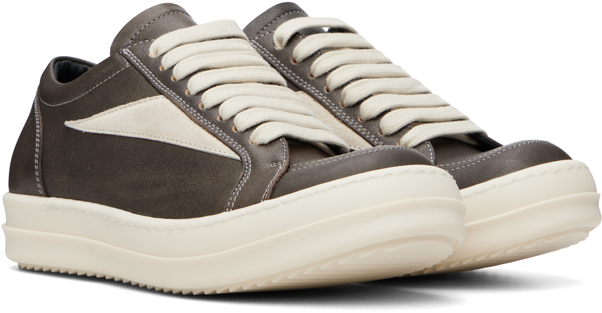 Rick Owens - Baskets rétro brunes - Tower