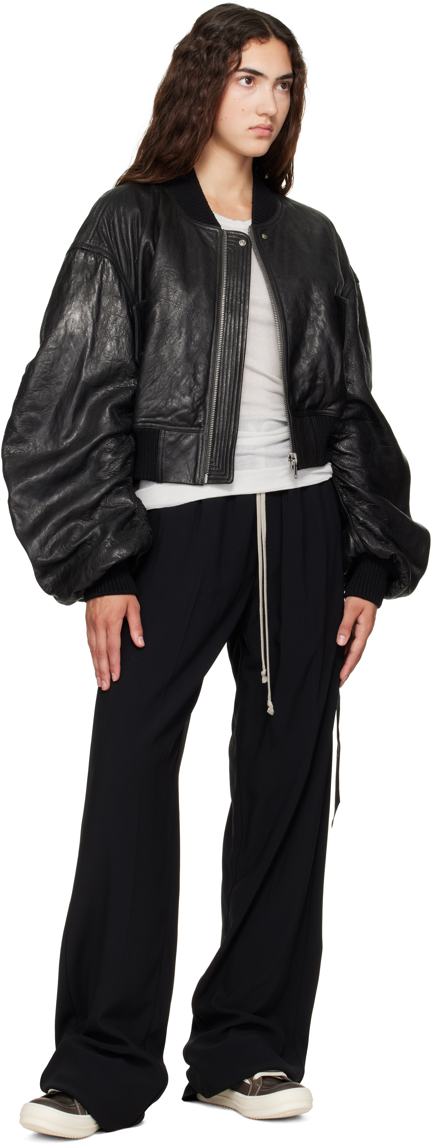 Rick Owens - Baskets rétro brunes - Tower