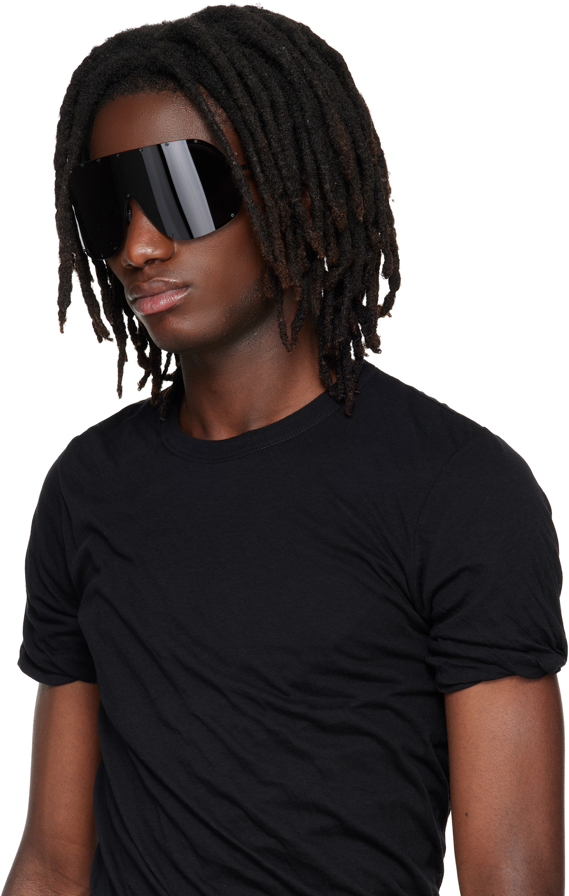 Rick Owens - Black Tower Shield Sunglasses