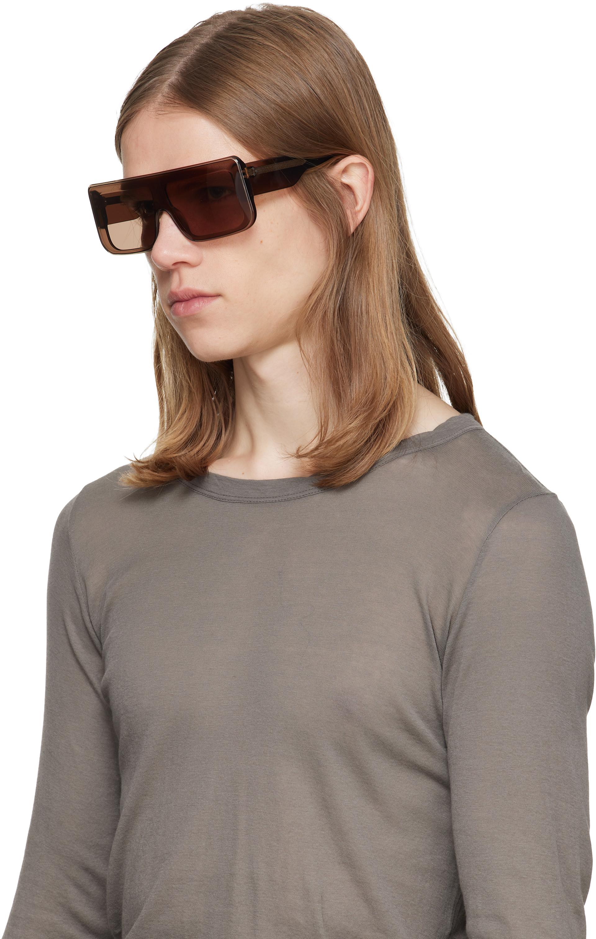 Rick Owens - Lunettes de soleil Documenta brunes - Tower