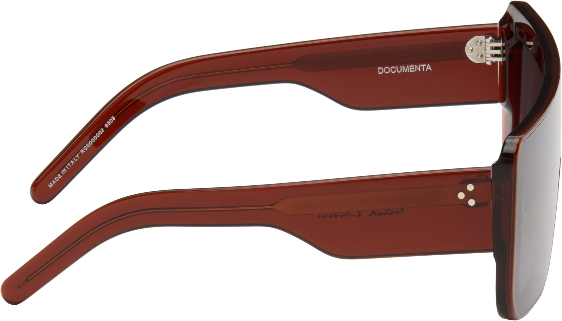Rick Owens - Lunettes de soleil Documenta rouges - Tower