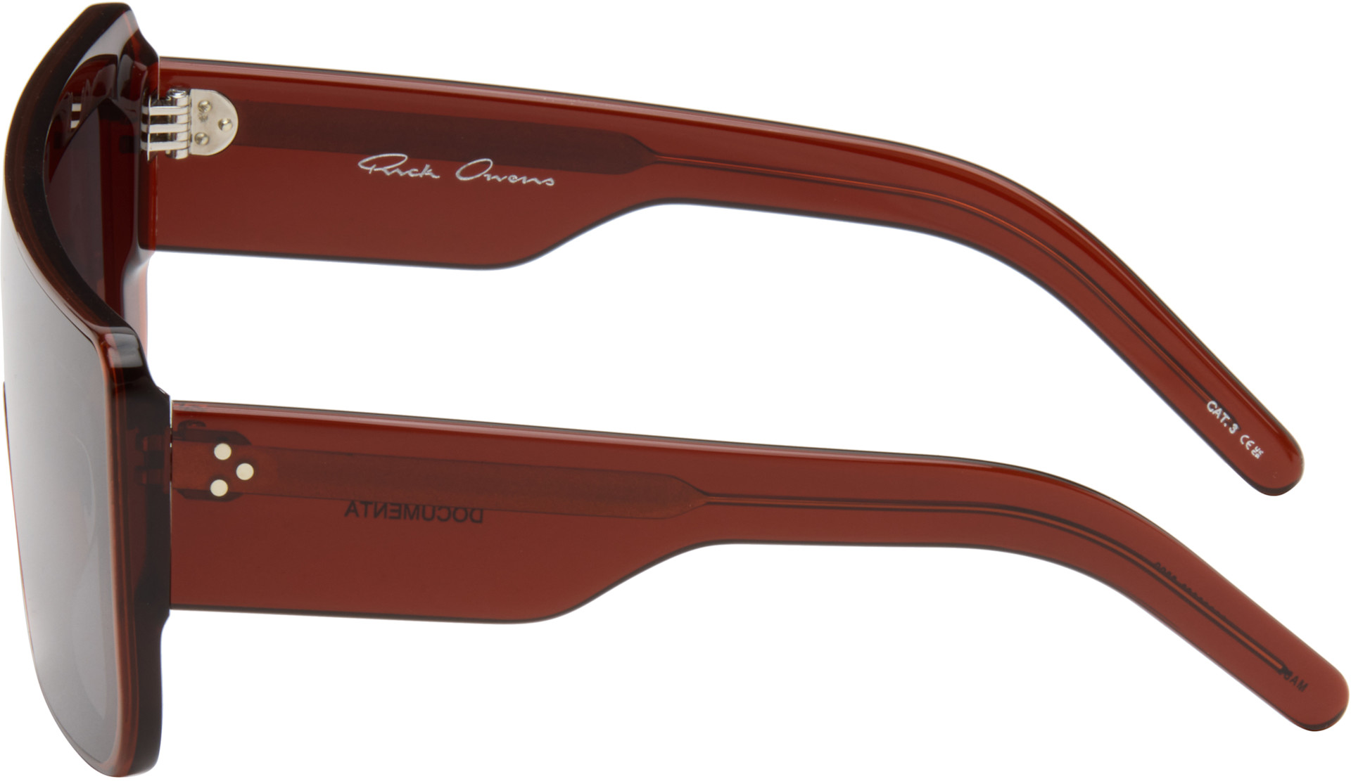 Rick Owens - Lunettes de soleil Documenta rouges - Tower