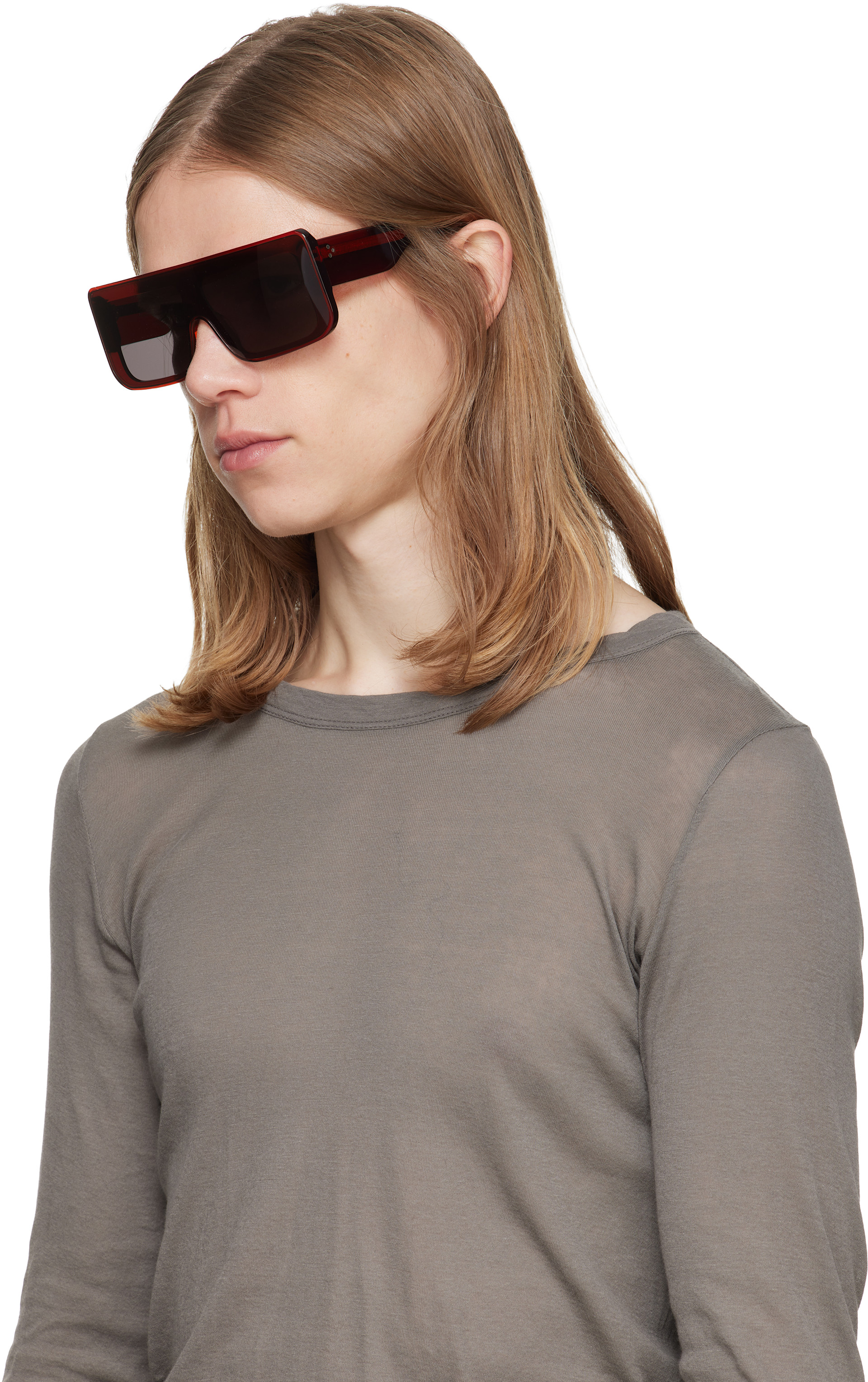 Rick Owens - Lunettes de soleil Documenta rouges - Tower