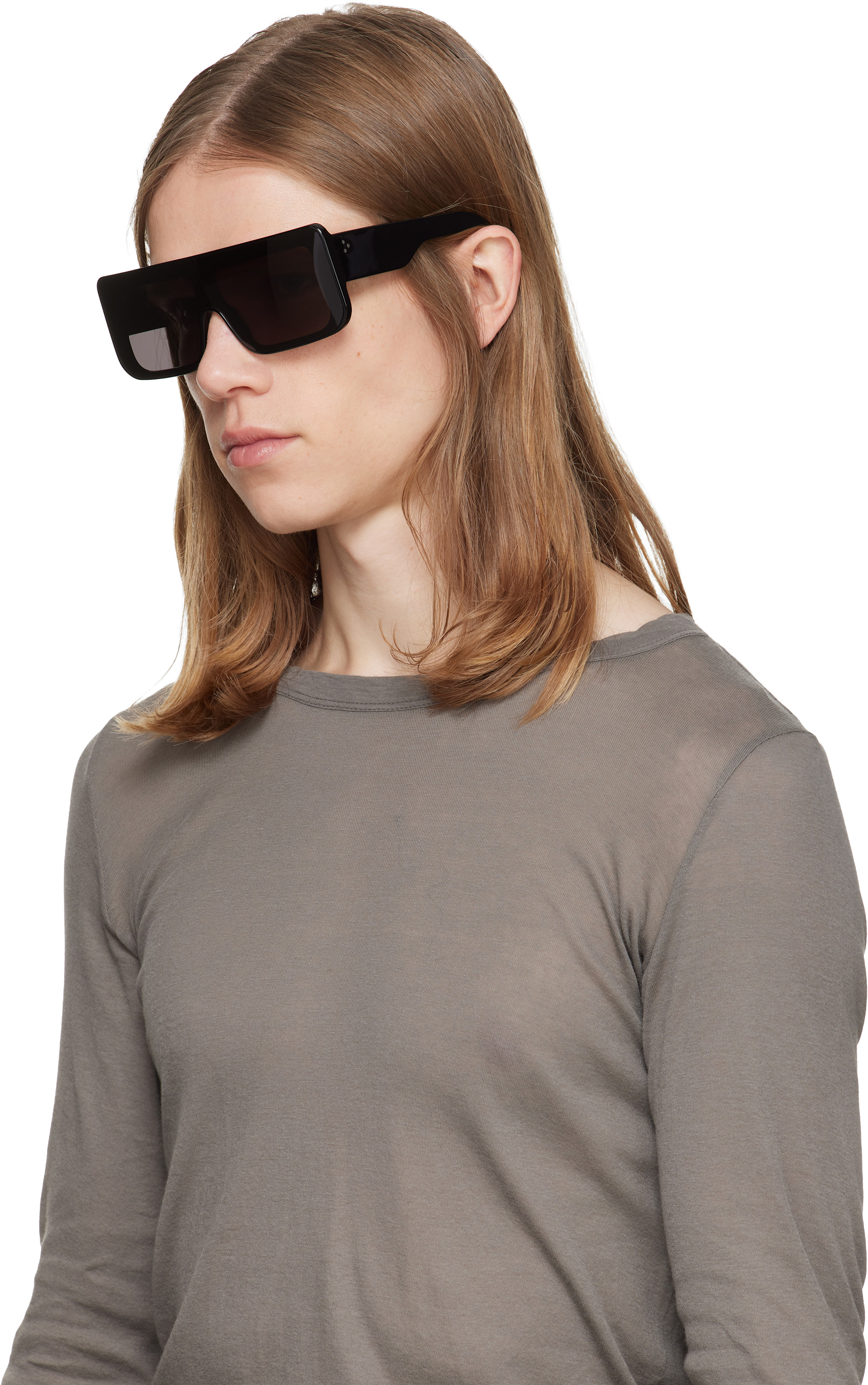 Rick Owens - Lunettes de soleil Documenta noires - Tower