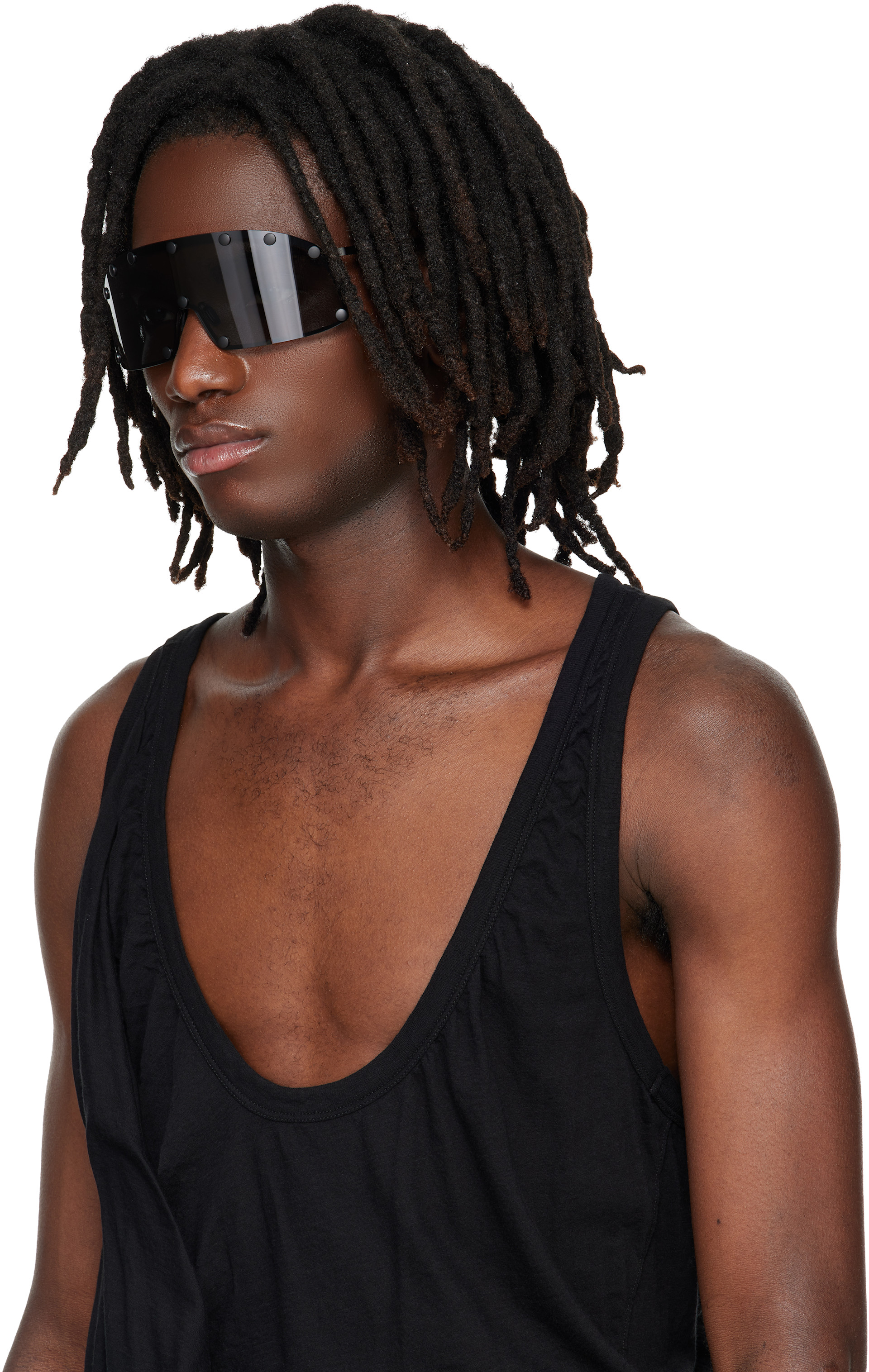 Rick Owens - ブラック Tower Shielding サングラス