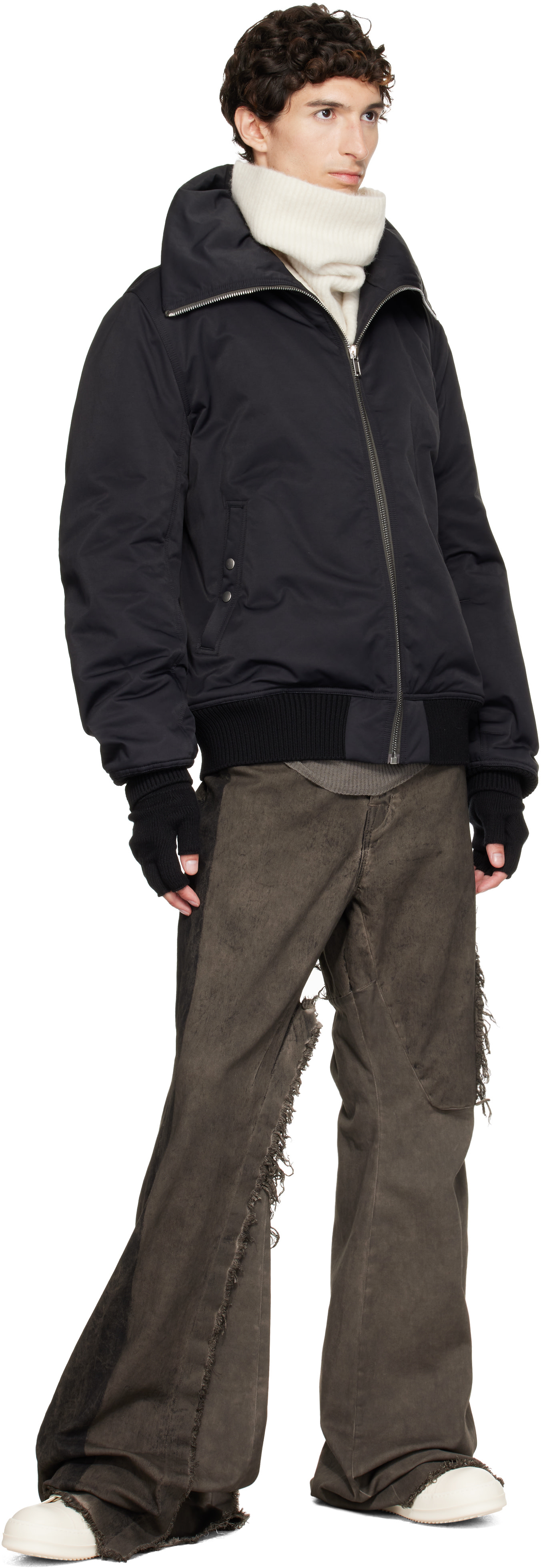Rick Owens - ブラック Tower フィンガーレスグローブ