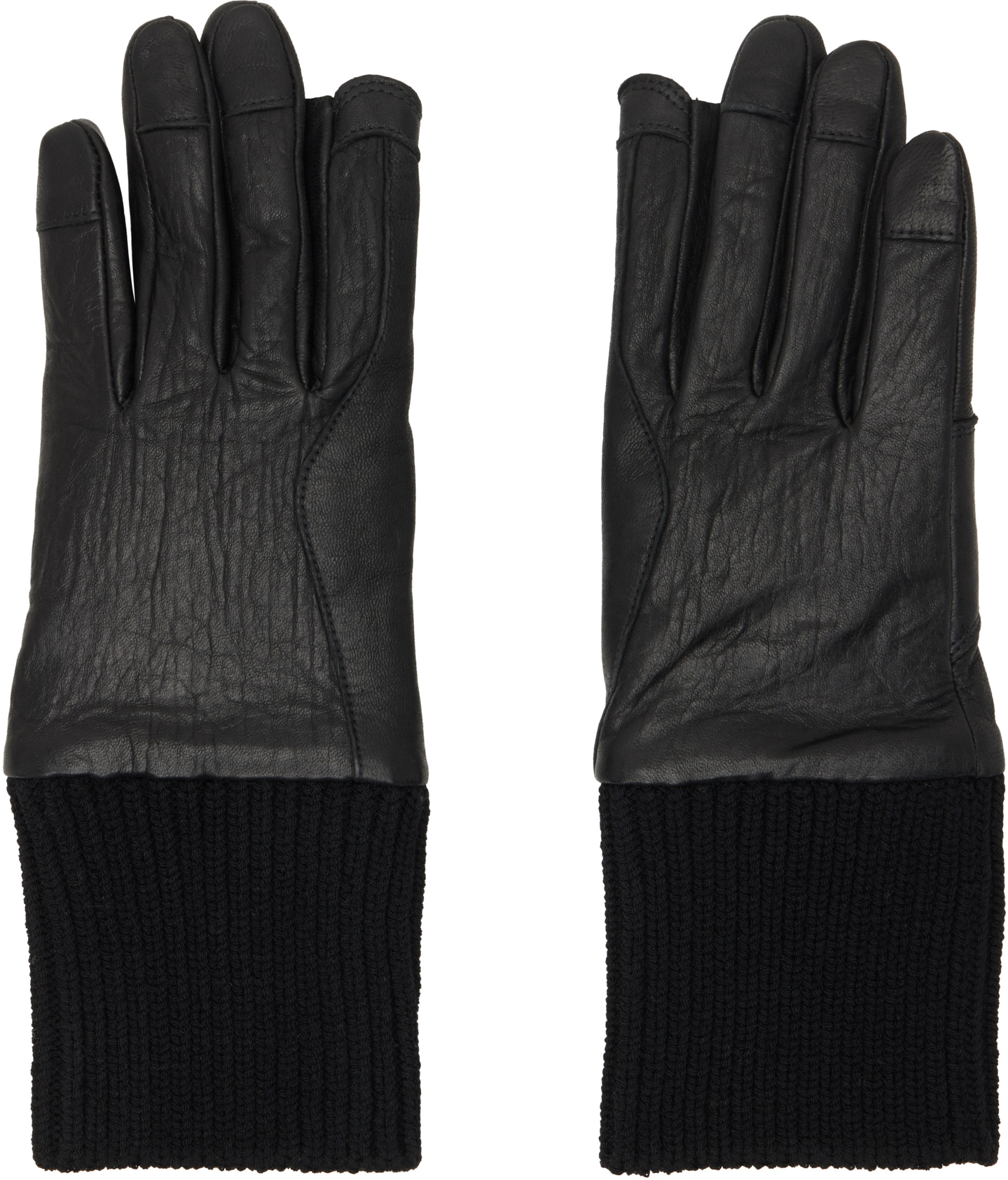 Rick Owens - ブラック Tower Rib Cuff グローブ